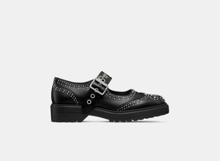 Dior o1w1db10426 KCB952 D-Society Baby Flats in Black/Silver Size US 6 / IT 36 - 1 Thumbnail