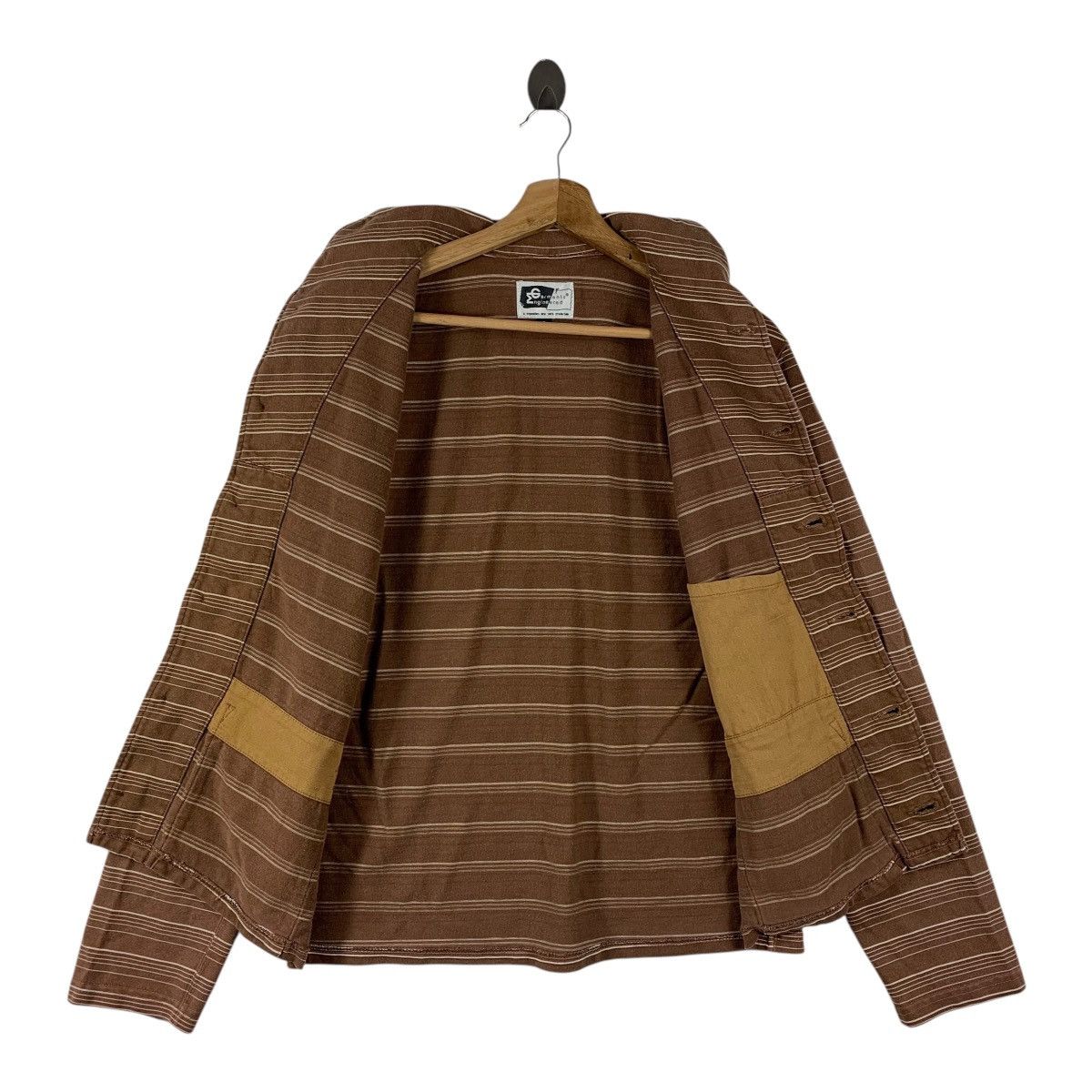 Engineered Garments × Japanese Brand ENGINEERED GARMENTS stripe brown cardigan Size S / US 4 / IT 40 - 5 Thumbnail