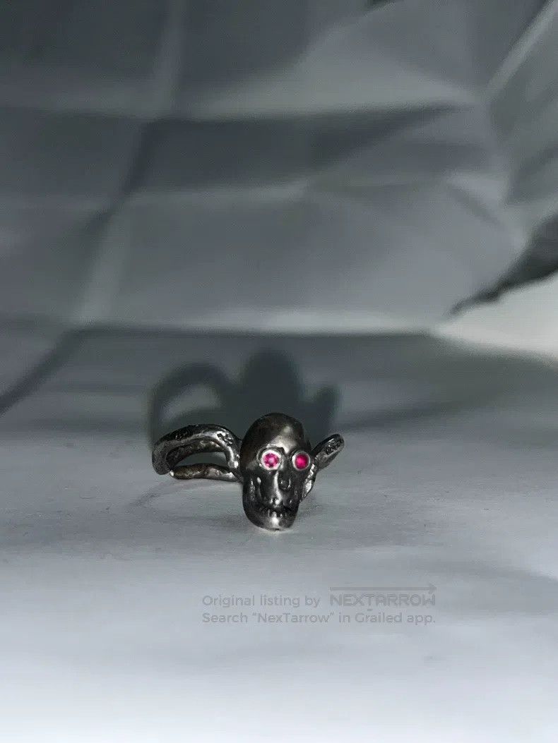 Share Spirit Homme share spirit Skull pink gemstone ring Size ONE SIZE - 1 Thumbnail