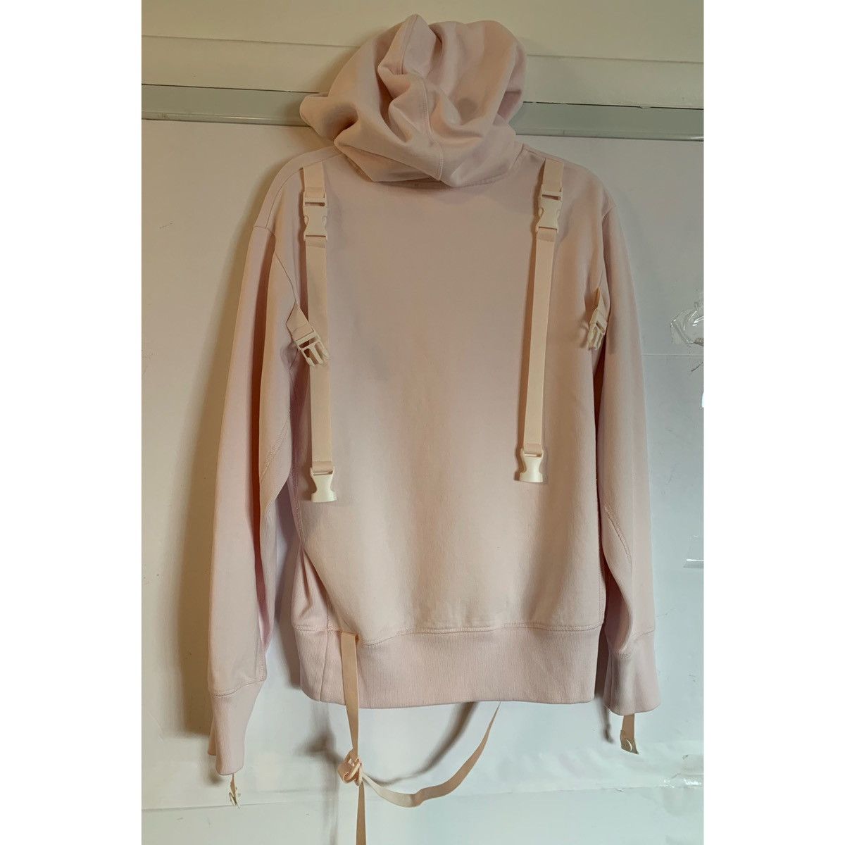 Helmut Lang HELMUT LANG RARE LIGHT PINK BONDAGE HOODIE Size US M / EU 48-50 / 2 - 1 Thumbnail