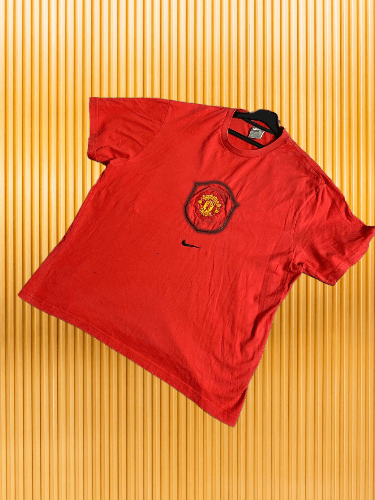 Nike × Vintage Vintage 80s Nike swoosh graphic ringer t shirt Size US XL / EU 56 / 4 - 1 Thumbnail