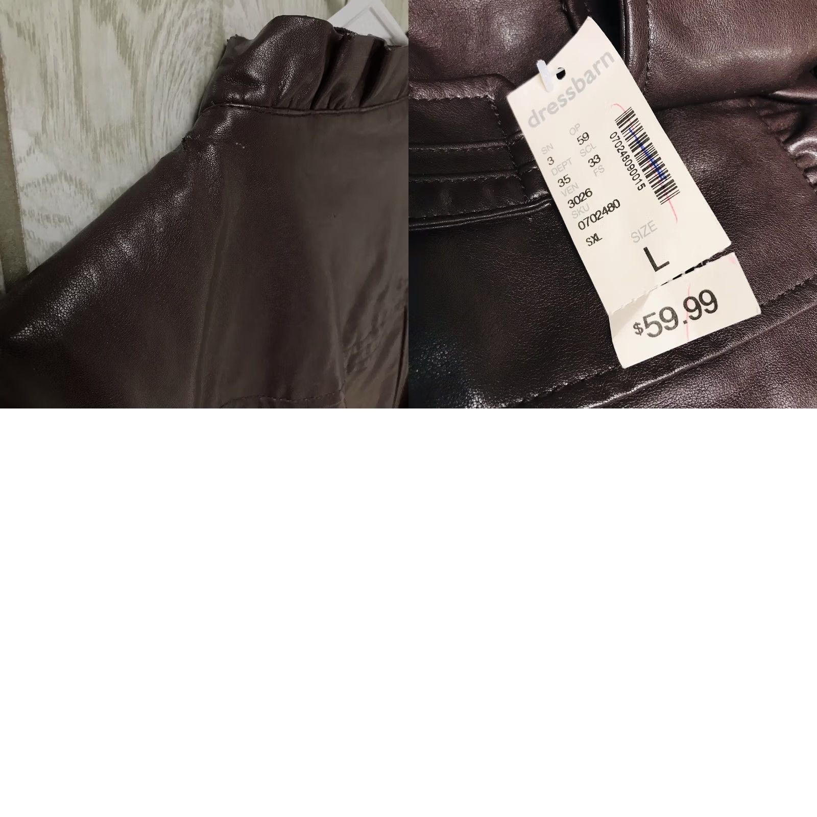 Vintage Dressbarn Women Brown Faux Leather Rugged Ruffled Trim Zip Biker Jacket L Jacket Women Brown Faux Leather Rugged Ruffled Trim Zip Biker Jacket L Size L / US 10 / IT 46 - 8 Thumbnail