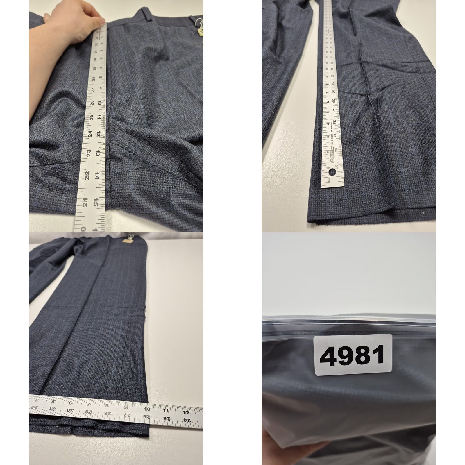 Ralph Lauren Ralph Lauren Dress Pants Men's 46 x 36 Wool Plaid Flat Front Navy Blue Pockets Straight Wool Dress Pants Mens Regular Size 46W 36L Size US 30 / EU 46 - 8 Thumbnail