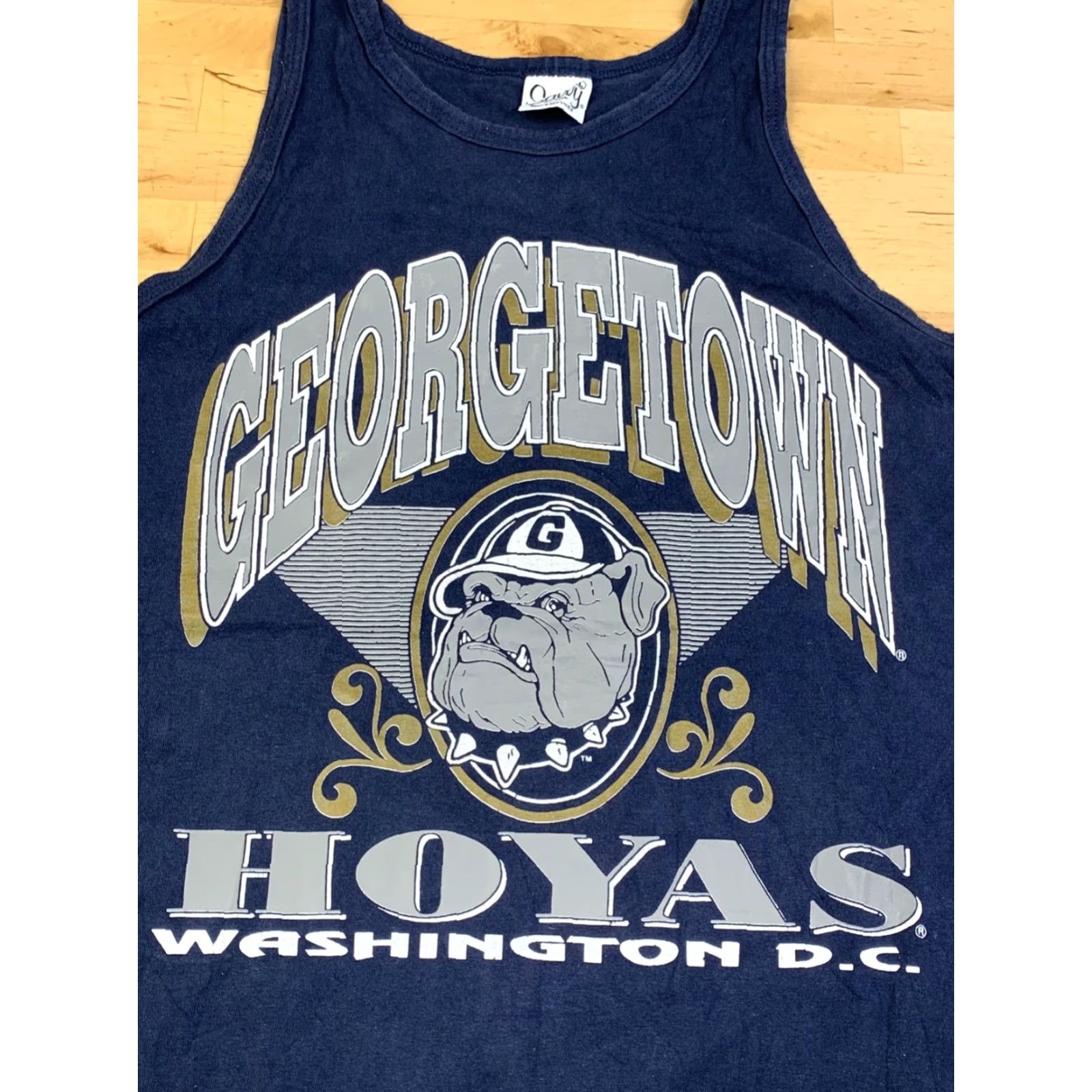 Vintage VINTAGE Georgetown Hoyas Tank Top Mens L Blue Bulldog University 1990s Graphic Tee Sportswear Shirt Men Blue Hoyas Tank Top Size US L / EU 52-54 / 3 - 4 Thumbnail