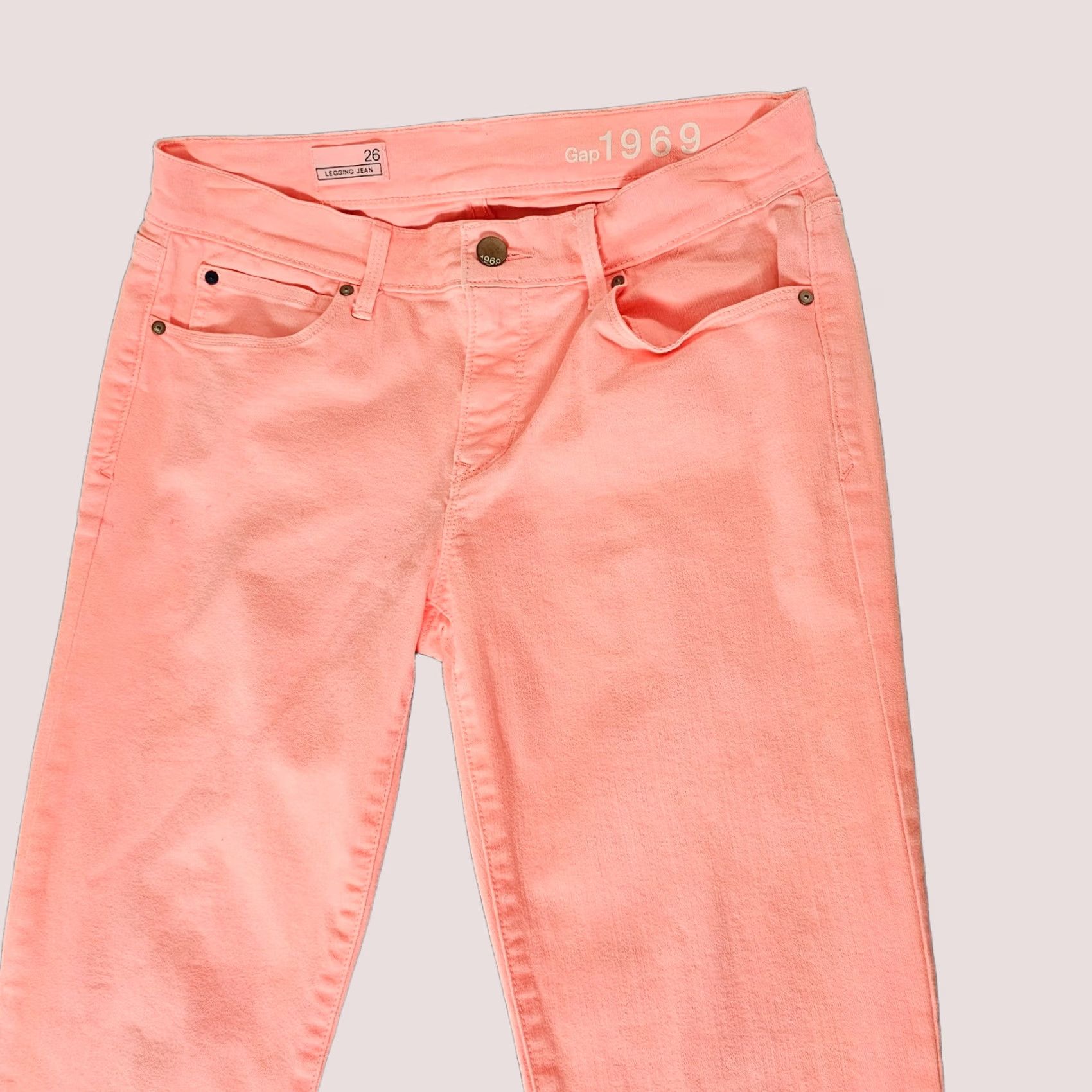 Gap GAP Denim Jeans Women's Size 26 Skinny Mid Rise Pink Stretch Denim Pants Regular Inseam 27 in Womens Size 26" / US 2 / IT 38 - 1 Thumbnail