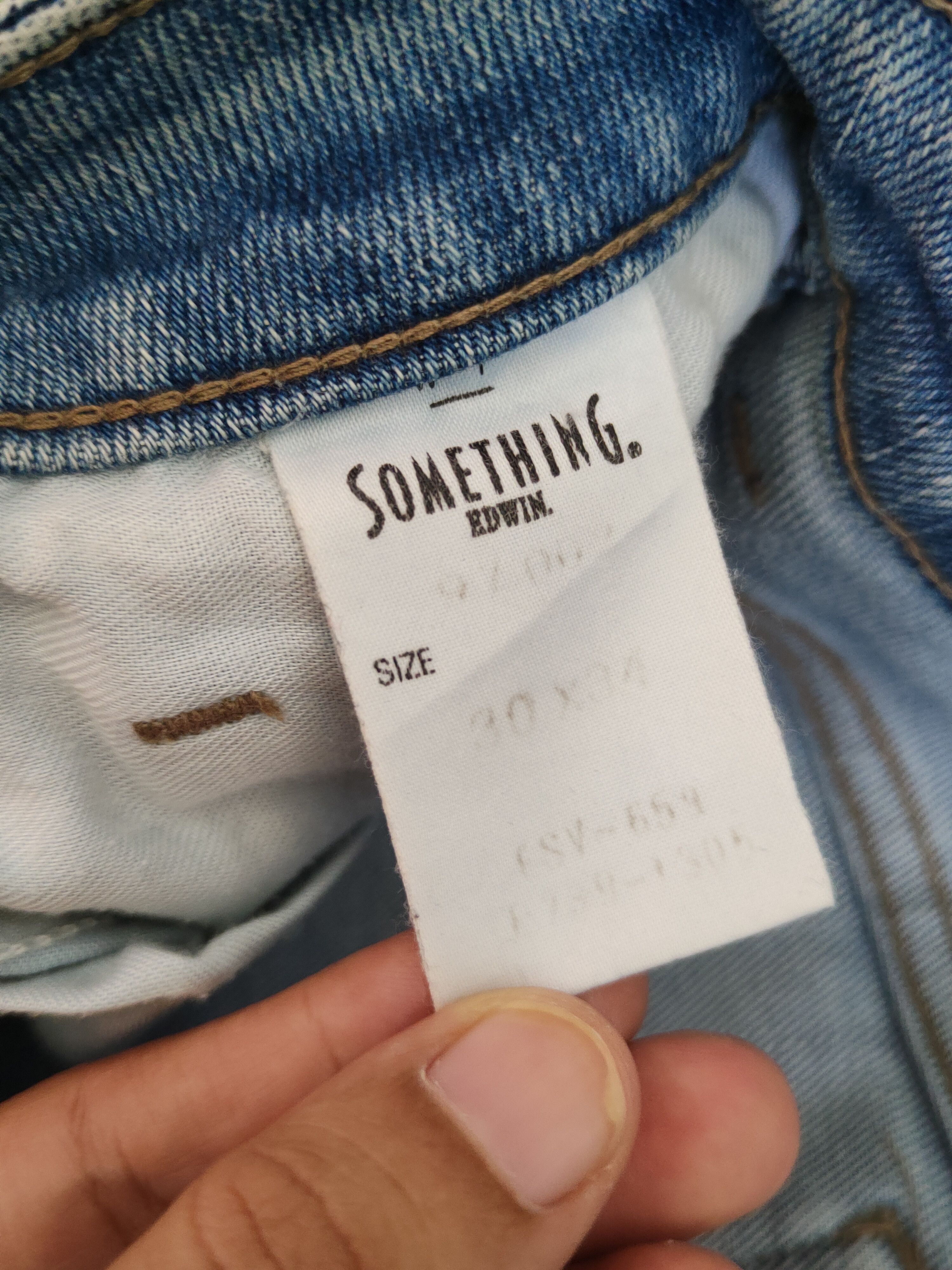 Edwin × Japanese Brand Something-Edwin Blue Faded Distressed Ripped Jeans #S1769 Size 29" - 15 Thumbnail