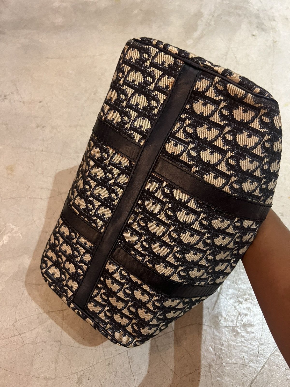 Dior × Vintage Vintage Pre-owned 1970s Oblique Boston Dior Trotter Bag Size ONE SIZE - 6 Thumbnail