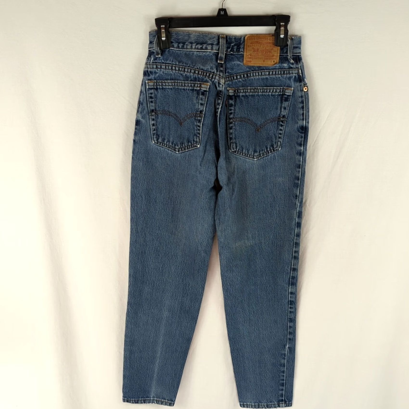 Levi's VINTAGE Levi's 550 Jeans Womens Regular 8 High Rise Mom Jeans 100% Cotton Blue Distressed 30 Inseam Size 30" / US 8 / IT 44 - 4 Thumbnail