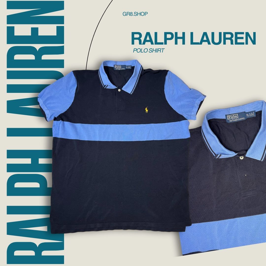 Ralph Lauren Ralph Lauren Mens XXL Navy & Blue Striped Polo Shirt Size US XXL / EU 58 / 5 - 1 Thumbnail