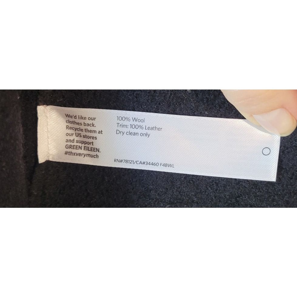 Eileen Fisher Eileen Fisher Moto Wrap Jacket Sweater Wool Leather Trim – M Size M / US 6-8 / IT 42-44 - 9 Thumbnail