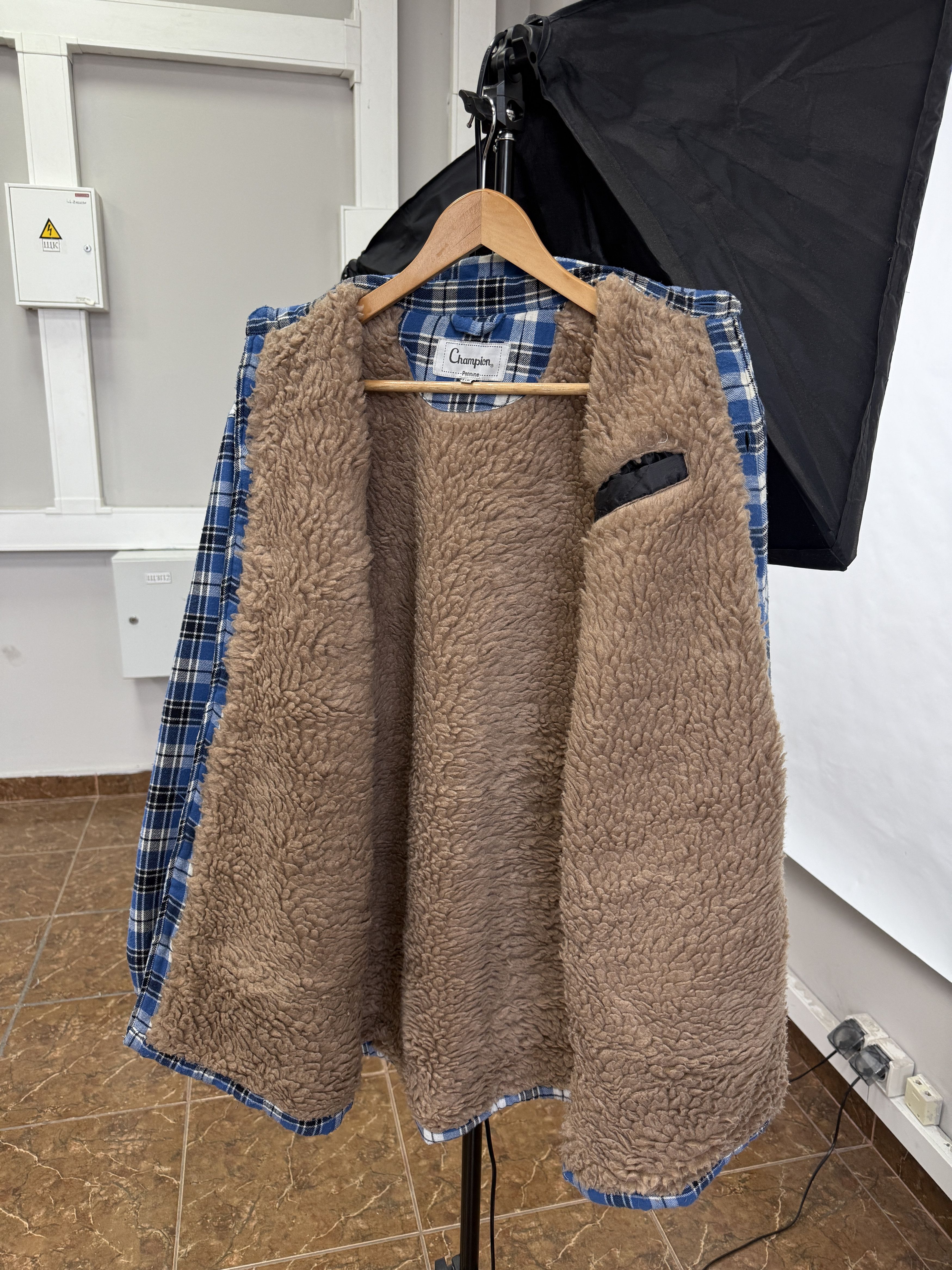 Flannel 🇺🇸🪓Vintage Champion Pennine Flannel Sherpa Fleece Lined R13 Size US XL / EU 56 / 4 - 2 Thumbnail