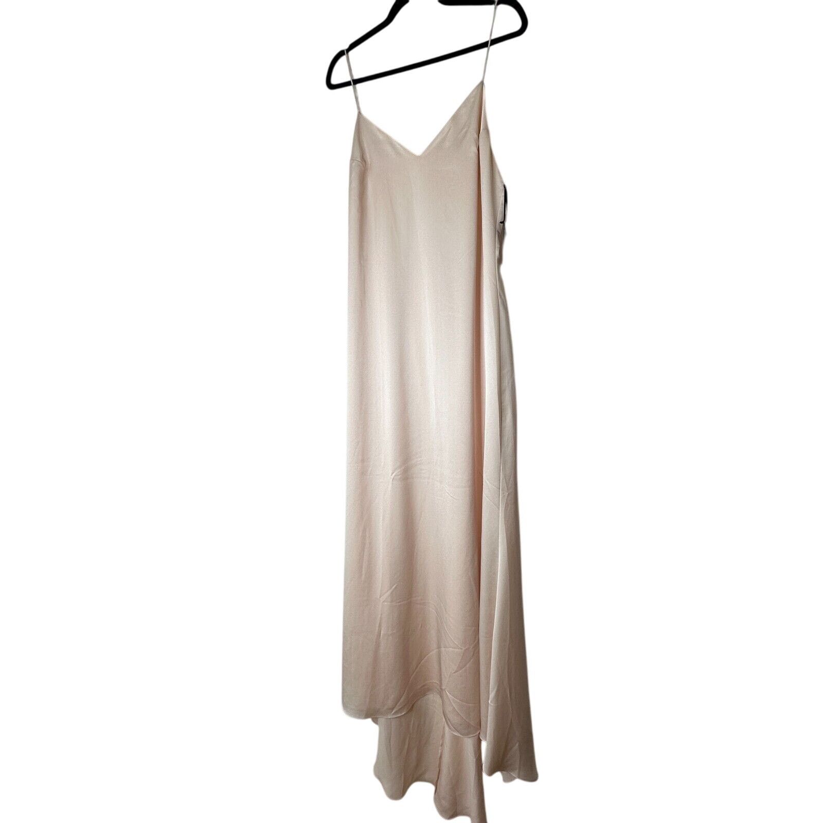 Other Lovers + Friends The Slip Maxi Dress Pink Lined Back Button Size XL / US 12-14 / IT 48-50 - 4 Thumbnail