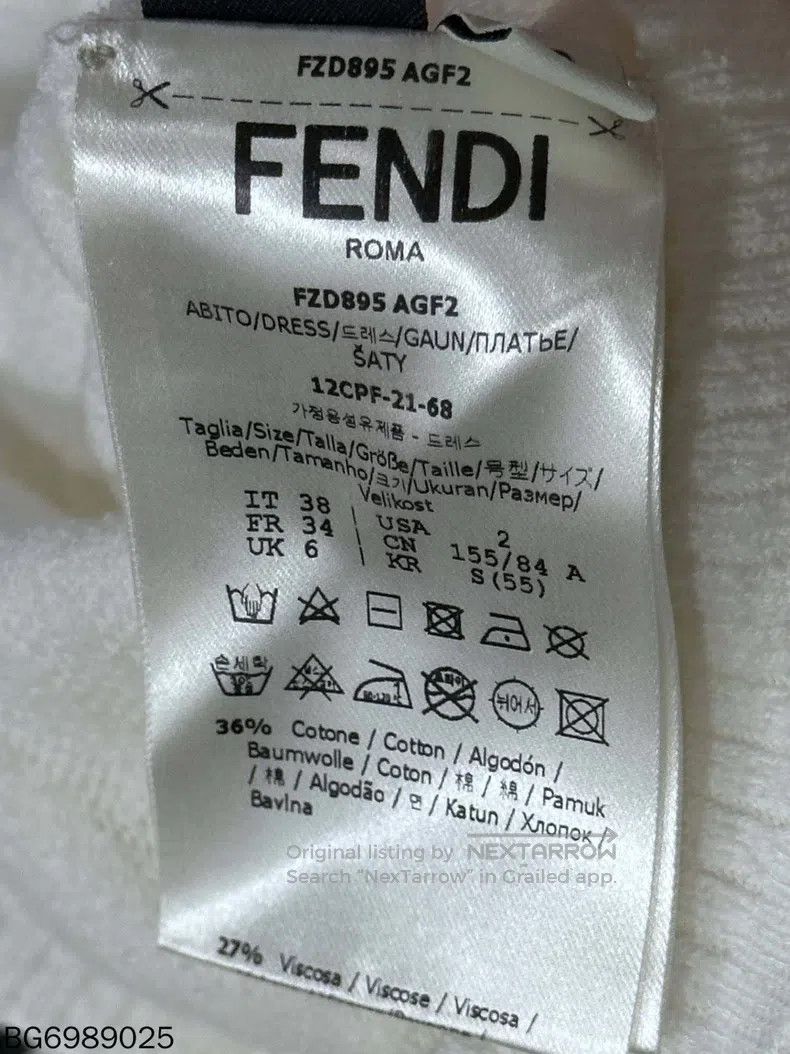 Fendi Fendi Twisted printed logo towel strap maxi dress Size XS / US 0-2 / IT 36-38 - 5 Thumbnail