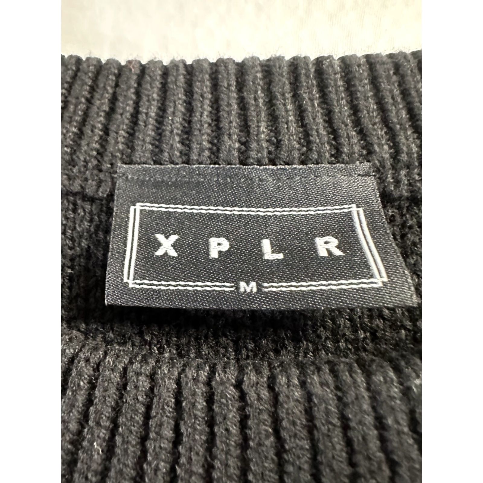 Vintage XPLR Sweater Mens Medium Black White Cherub Knit Heavy Pullover Size M / US 6-8 / IT 42-44 - 5 Thumbnail