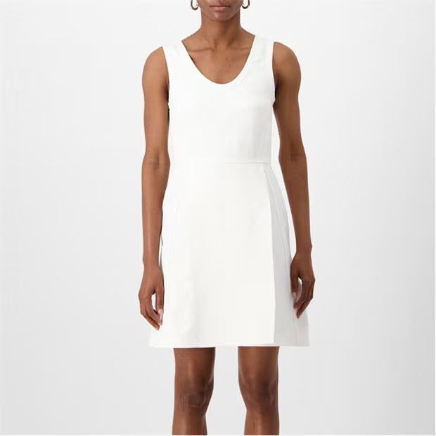 Jil Sander o1g2r1mq1024 Mini Dress in Optic White Size XXS / US 00 / IT 34 - 3 Thumbnail