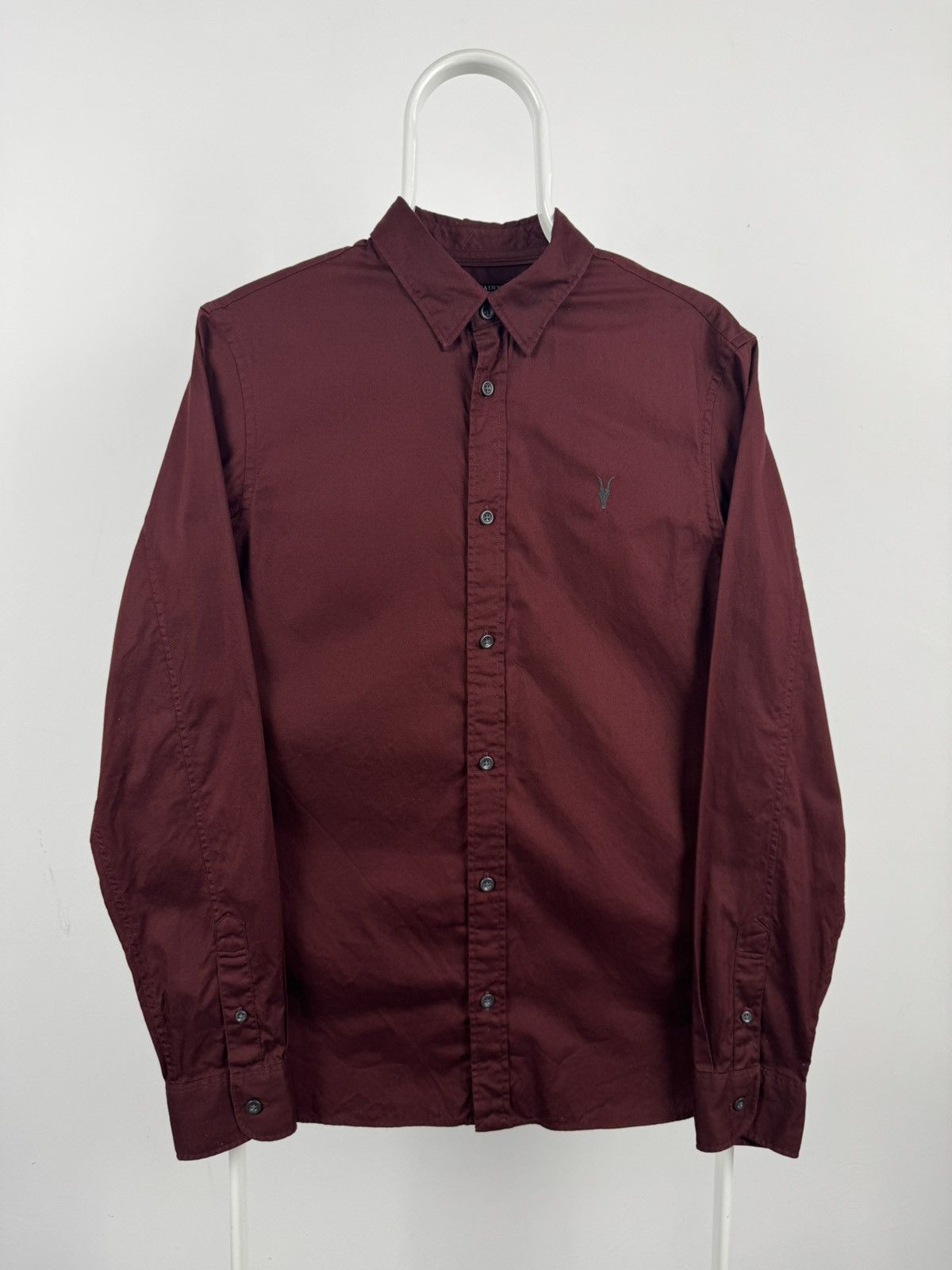 Allsaints All Saints Redondo LS Long Sleeve Burgundy Shirt Size US XS / EU 42 / 0 - 1 Thumbnail