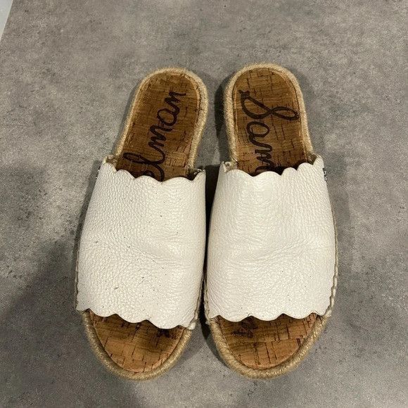 Sam Edelman Sam Edelman Andy Women’s White Slides Size US 7 / IT 37 - 2 Thumbnail