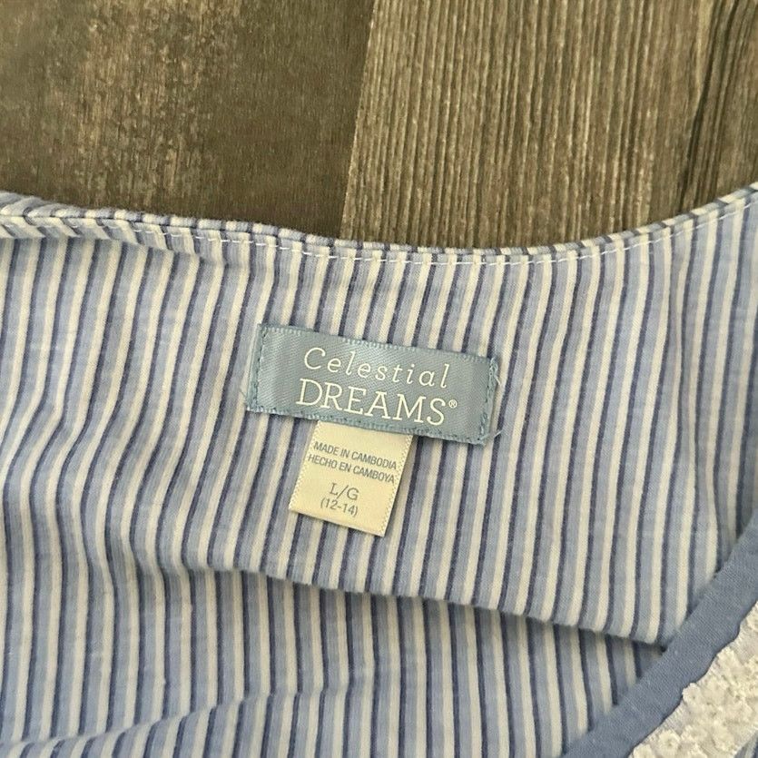 Other celestial dreams white blue striped button up shirt Size L / US 10 / IT 46 - 3 Thumbnail