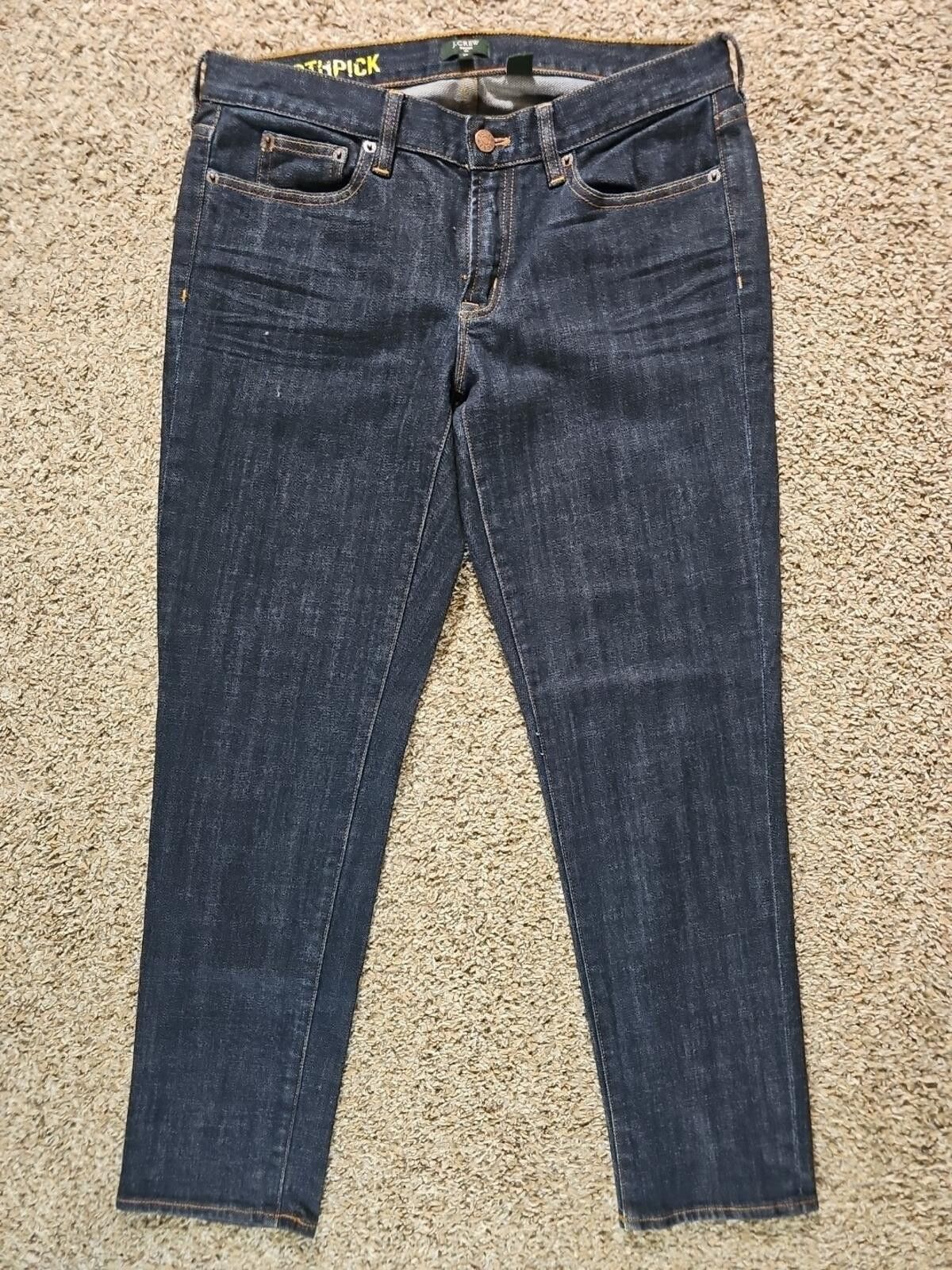 J.Crew J. Crew Sz 30 Womens Toothpick Stretch Jeans Size 30" / US 8 / IT 44 - 1 Thumbnail