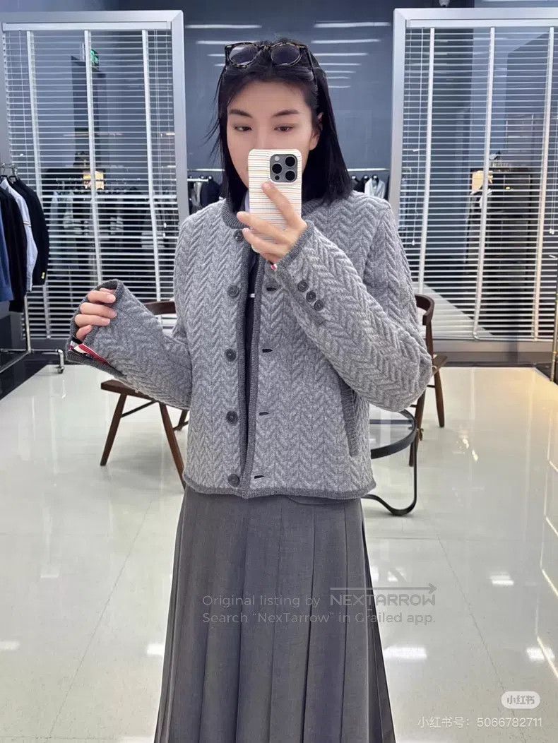 Thom Browne Thom Browne Single Button Round Neck Long Sleeve Jacket Size US XXS / EU 40 - 2 Thumbnail