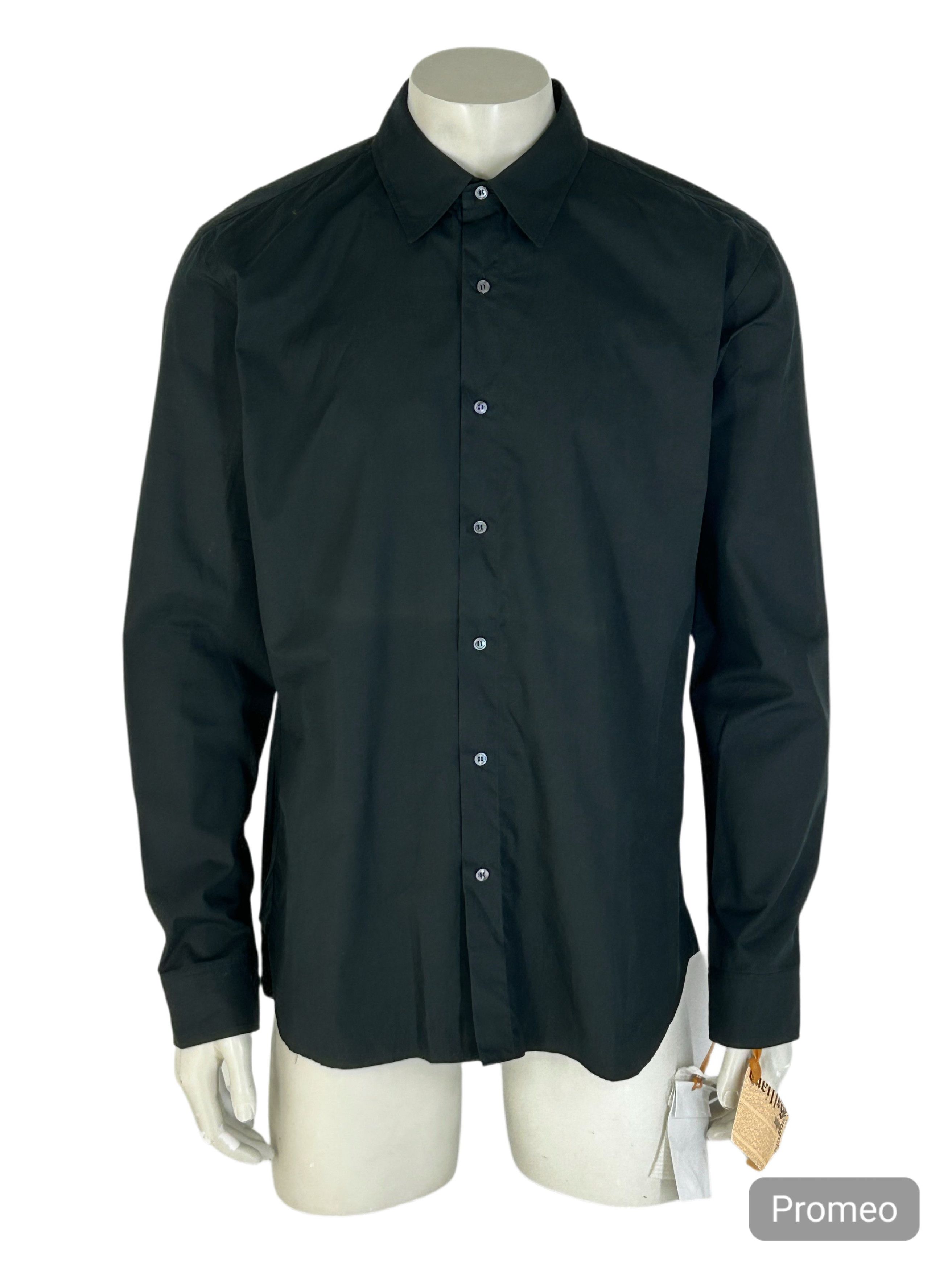 John Galliano JohnGalliano Black Cotton Shirt With Printed Graphic On Back Size US XXL / EU 58 / 5 - 1 Thumbnail
