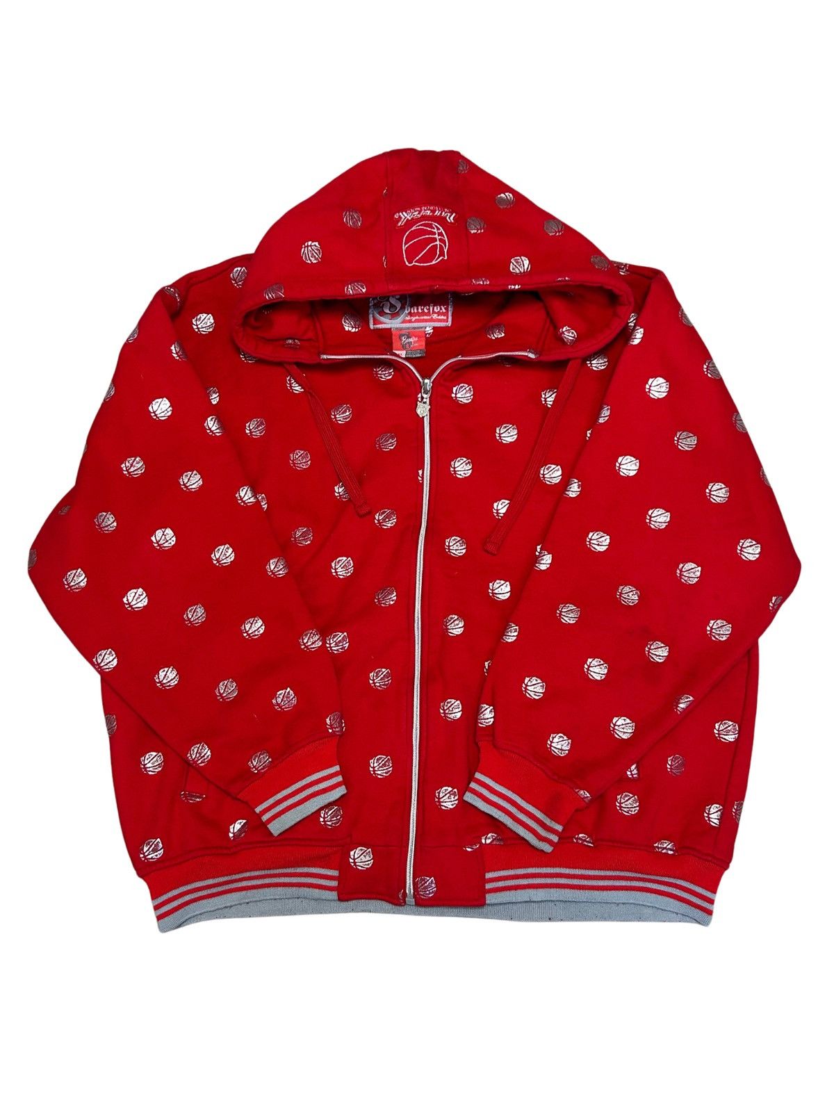 Bare Fox Vintage Y2K Barefox All-Over Print Basketball Zip-Up Hoodie Size US XXL / EU 58 / 5 - 1 Thumbnail