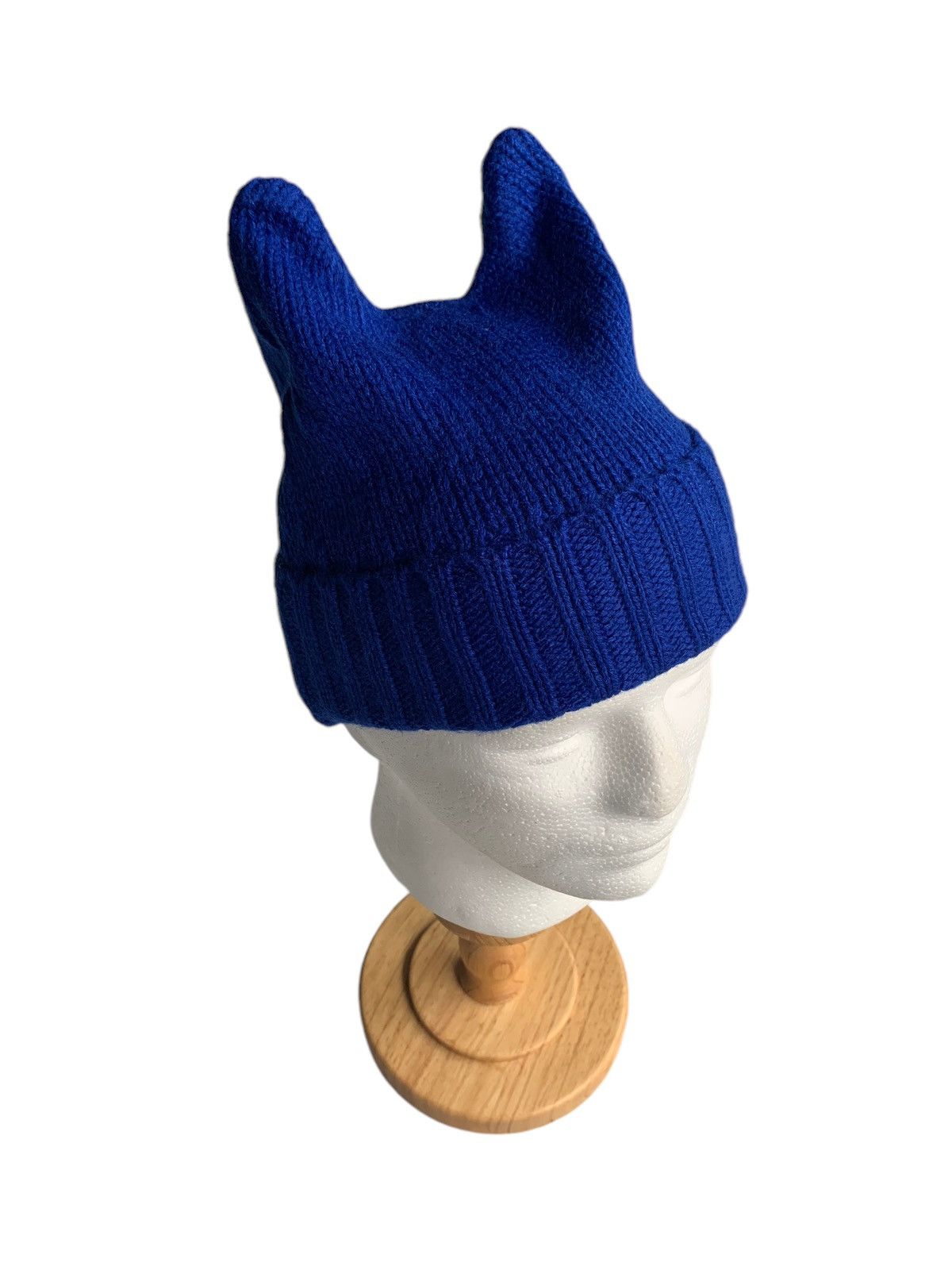 Japanese Brand × Kapital × Vintage Devil Horn Blue Japanese Rare Knit Beanie hats☠️ Size ONE SIZE - 3 Thumbnail