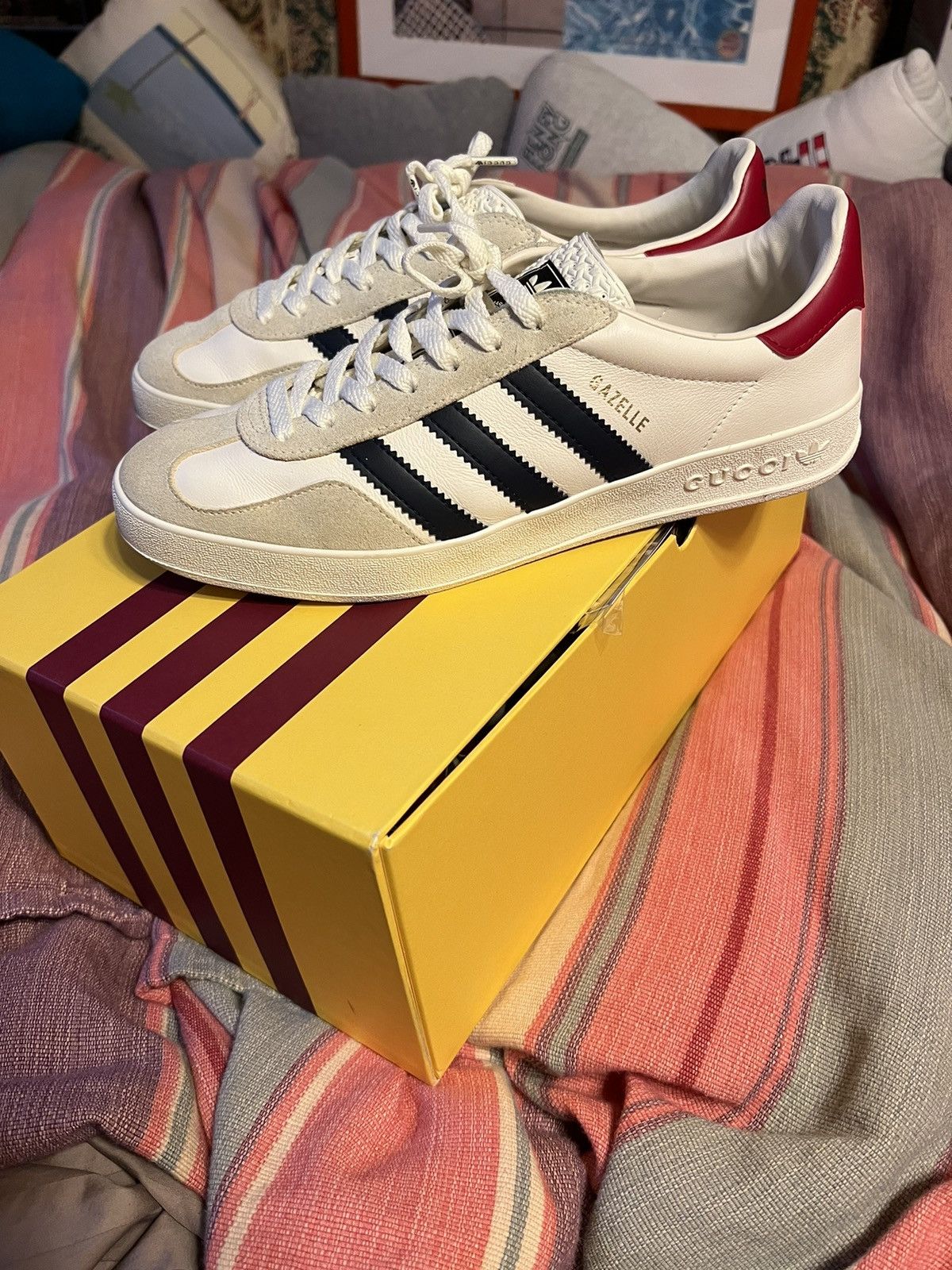 Adidas × Gucci Adidas x Gucci Gazelle White - 9.5 Size US 9.5 / EU 42-43 - 9 Thumbnail