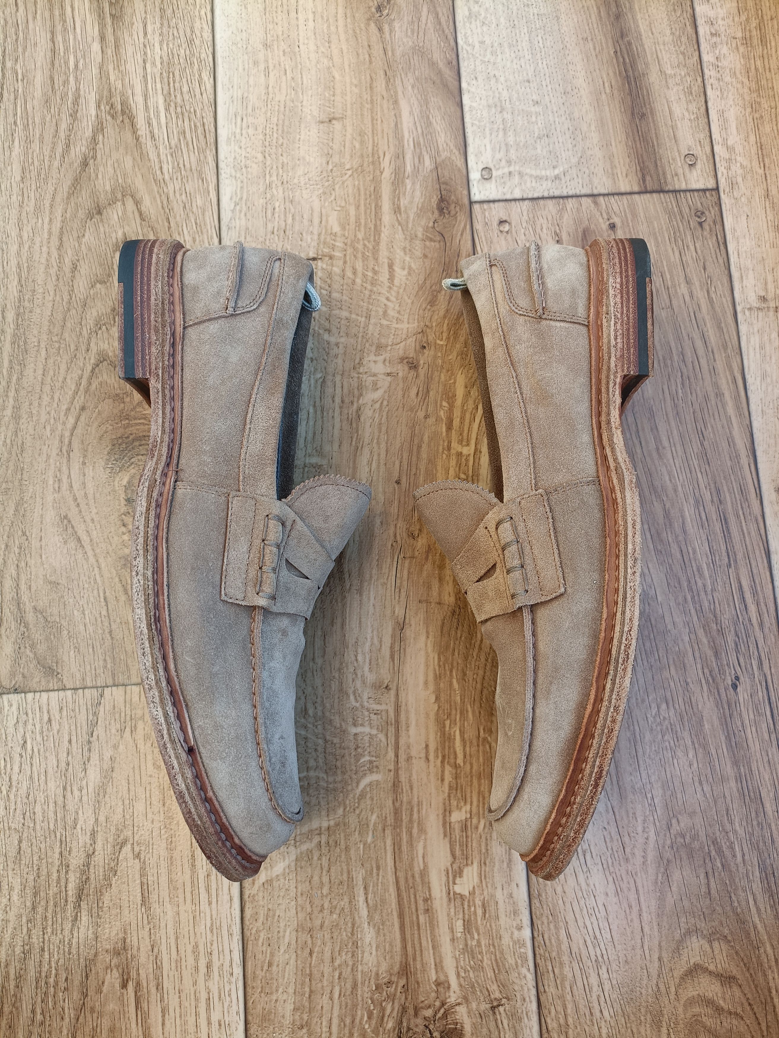 Officine Creative Officine Creative SAX 001 Taupe Suede Loafers Size US 9 / EU 42 - 7 Thumbnail