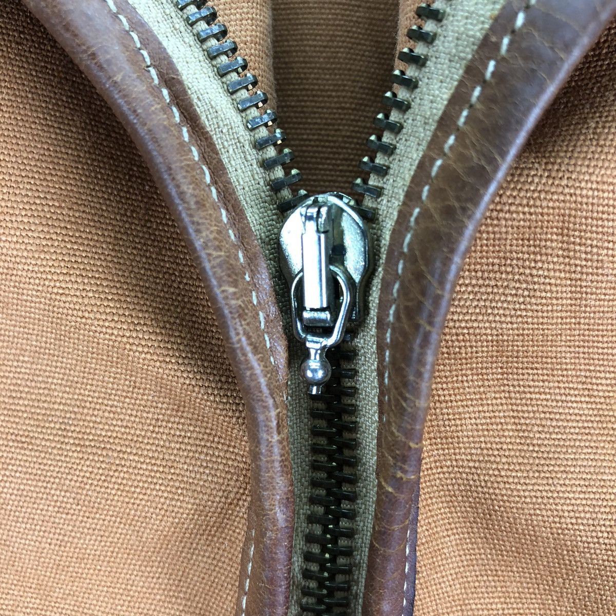 Il Bisonte Vintage IL Bisonte Zipper Jacket Duck Canvas Leather Size US S / EU 44-46 / 1 - 12 Thumbnail