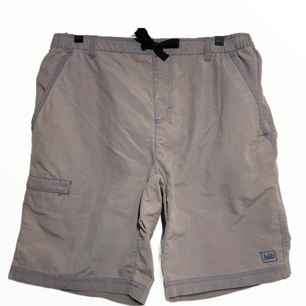 REI Nylon Shorts Cargo Shorts Slate Gray Drawstring selling Waist Large