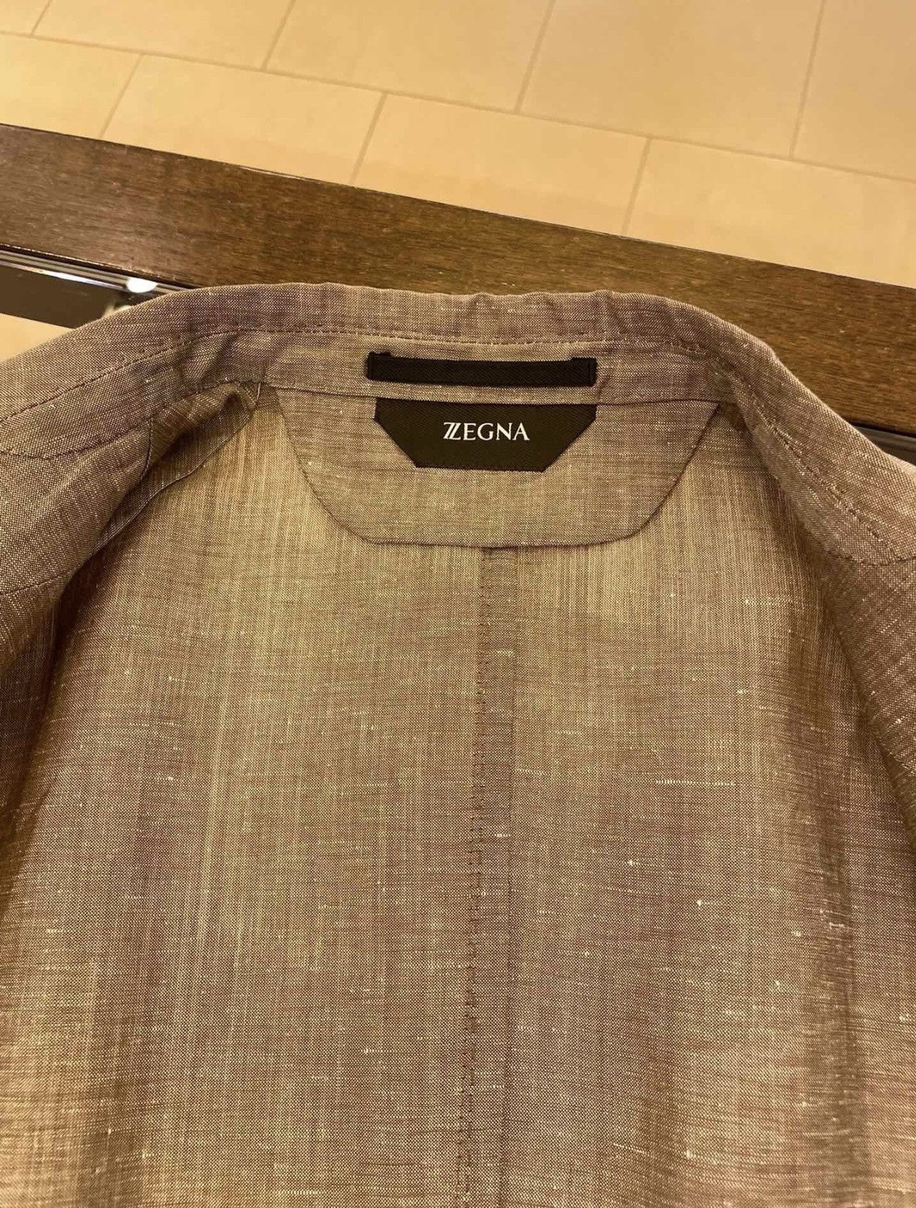Ermenegildo Zegna × Z Zegna Zegna linen blazer casual kaki Size 48R - 8 Thumbnail