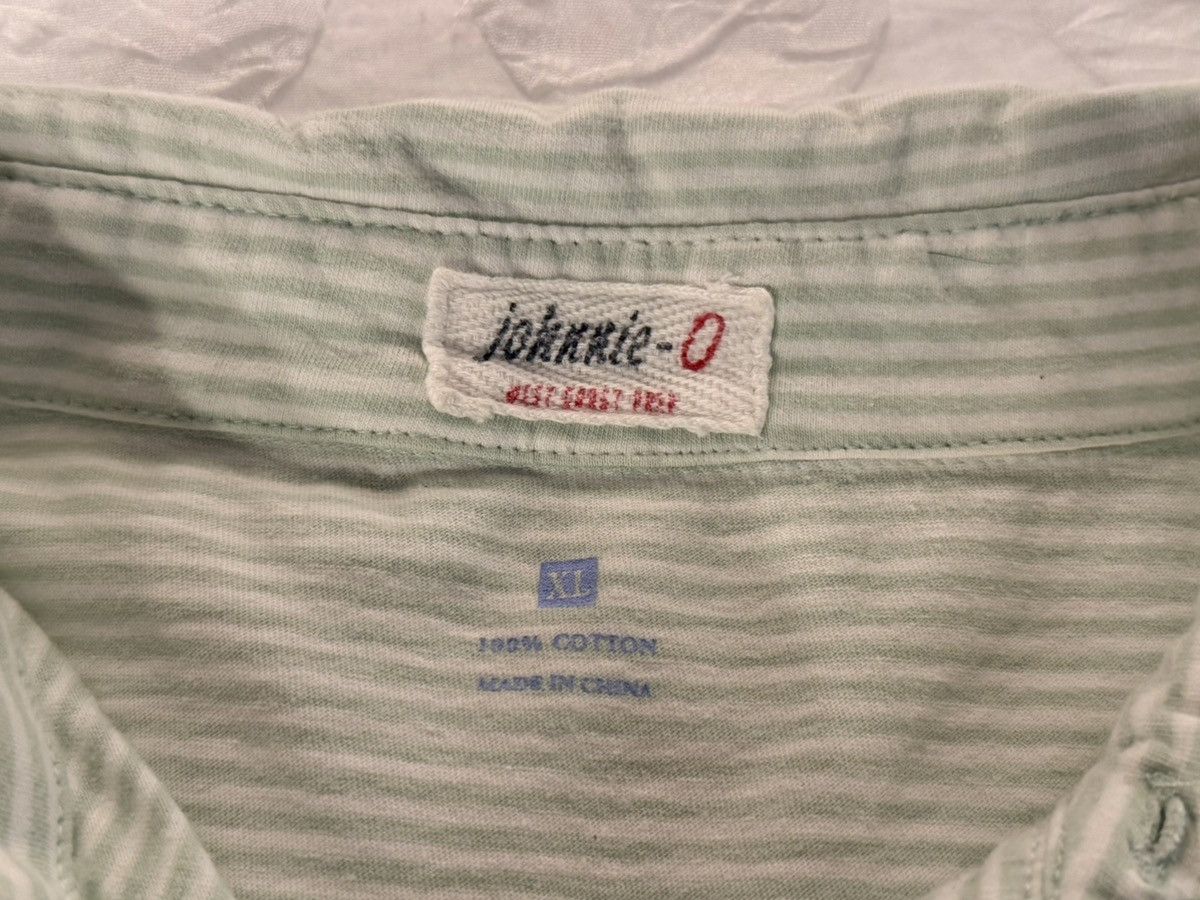 johnnie-O Johnnie-O Green Striped Short Sleeve Polo West Coast Prep Size US XL / EU 56 / 4 - 4 Thumbnail
