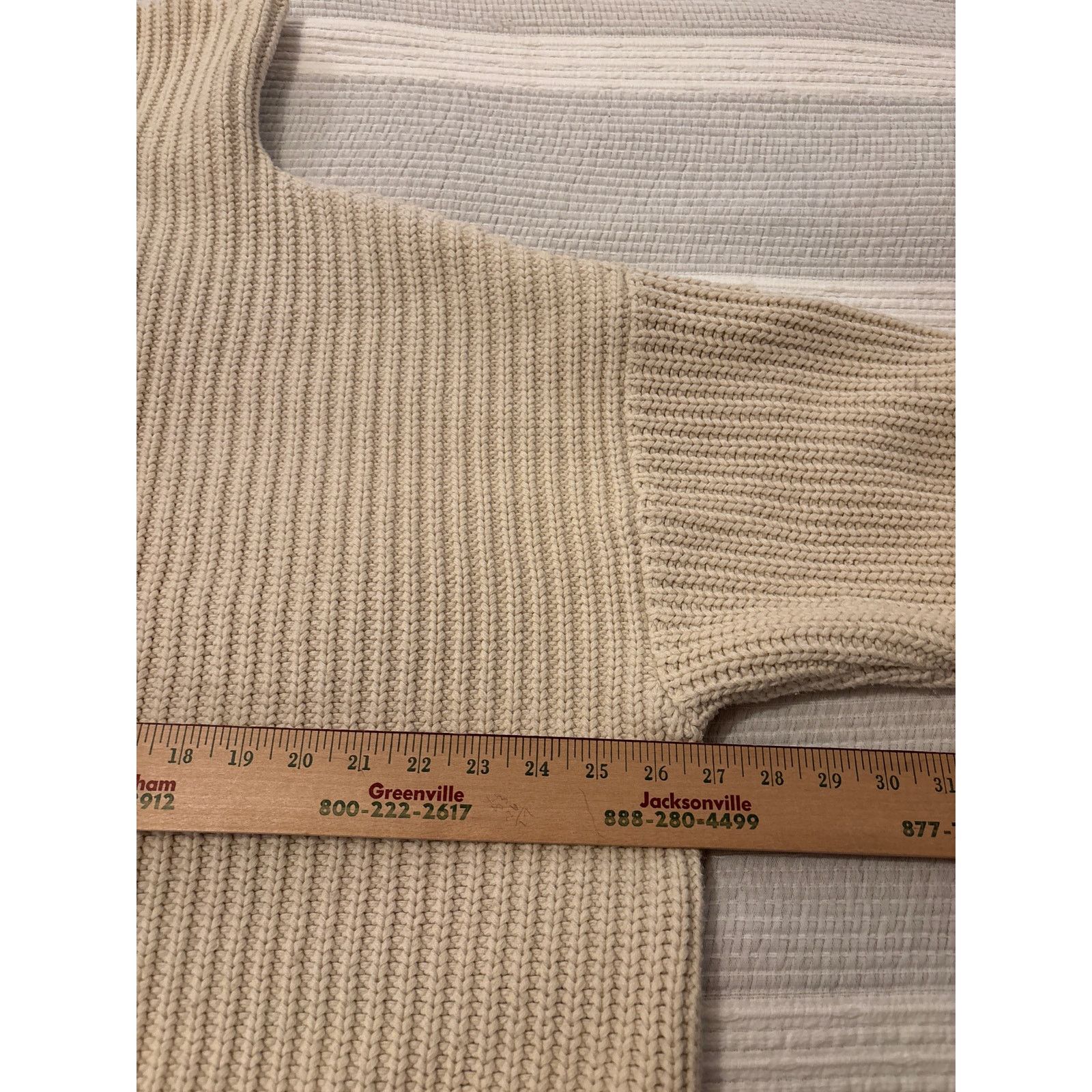 Free People Free People Oversized Cream Sweater Size S / US 4 / IT 40 - 5 Thumbnail