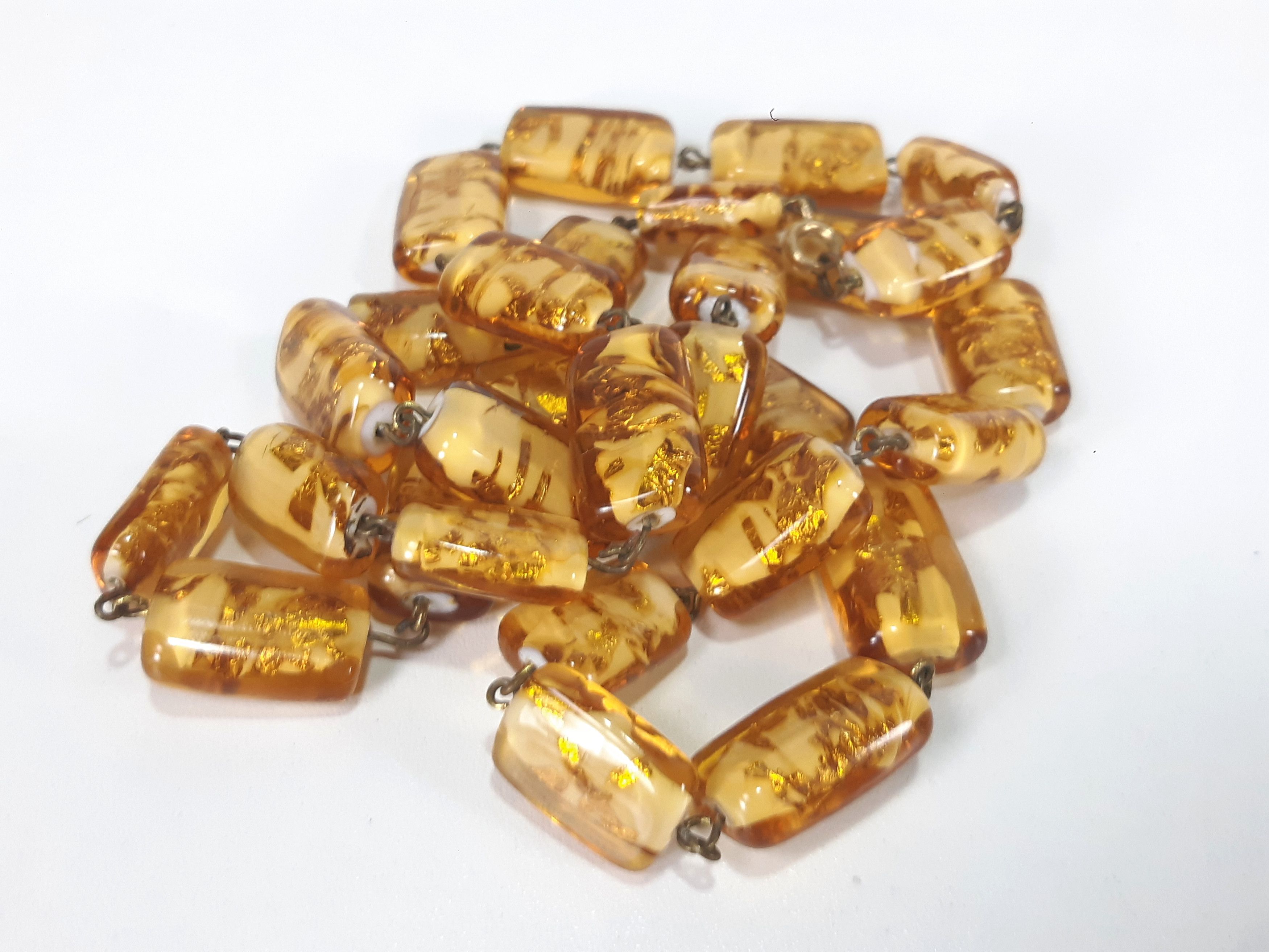 Other Vintage MURANO Gold Foil Beaded Necklace Size ONE SIZE - 7 Thumbnail