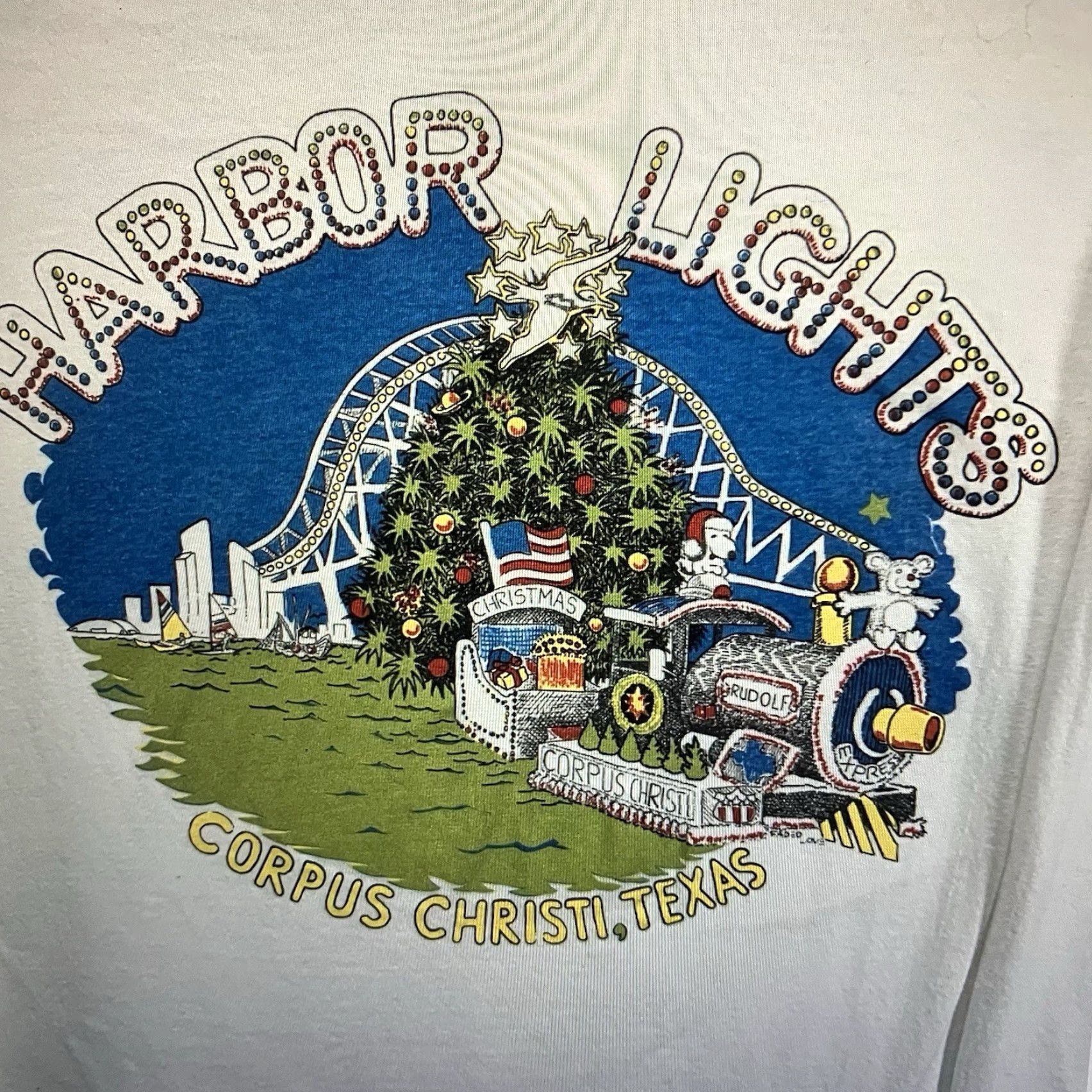 Hanes VINTAGE Hanes Christmas Long Sleeve T-Shirt Large White Snoopy Graphic 90s Retro Mens Size US L / EU 52-54 / 3 - 3 Thumbnail