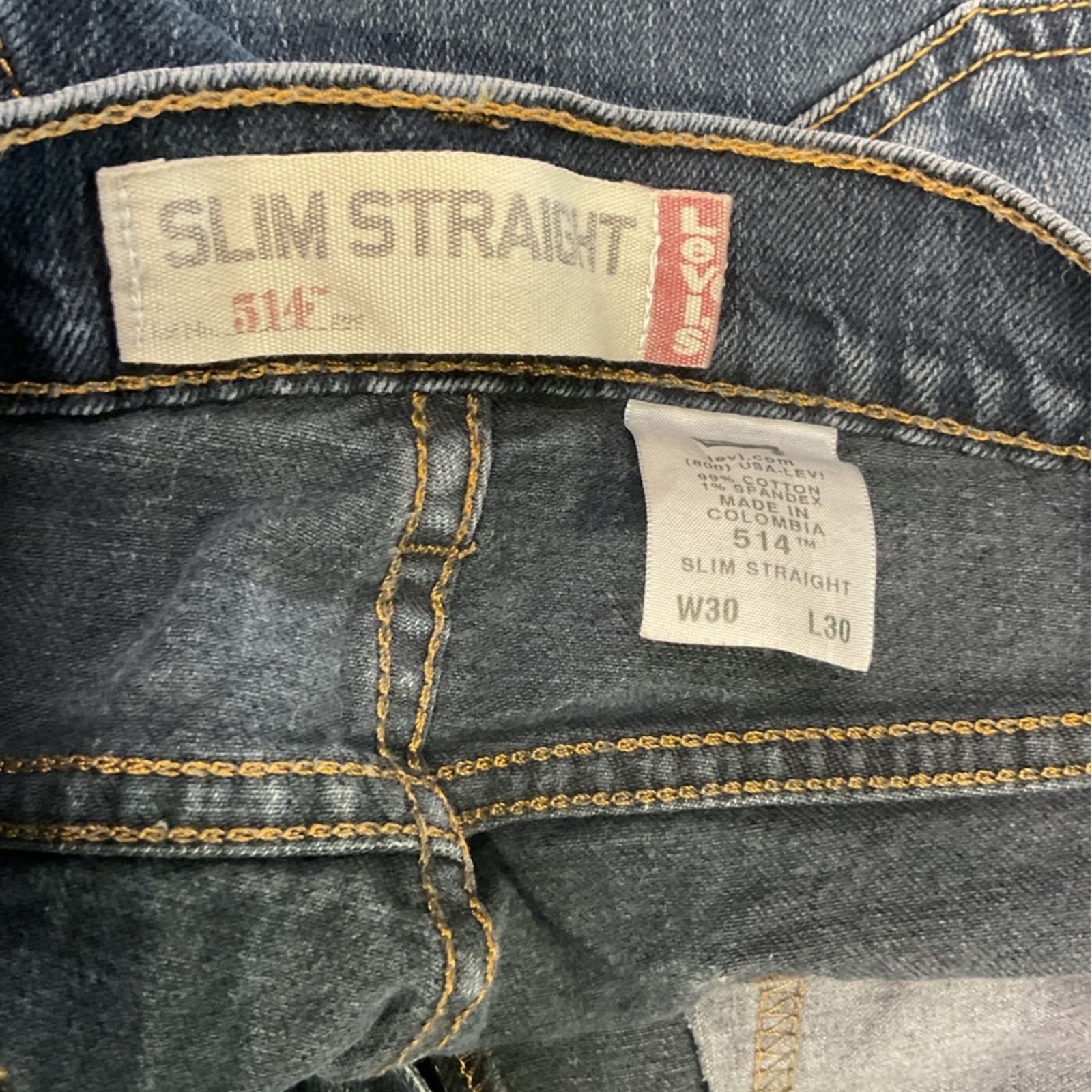 Levi's Levi's Slim Straight Jeans Size US 30 / EU 46 - 3 Thumbnail