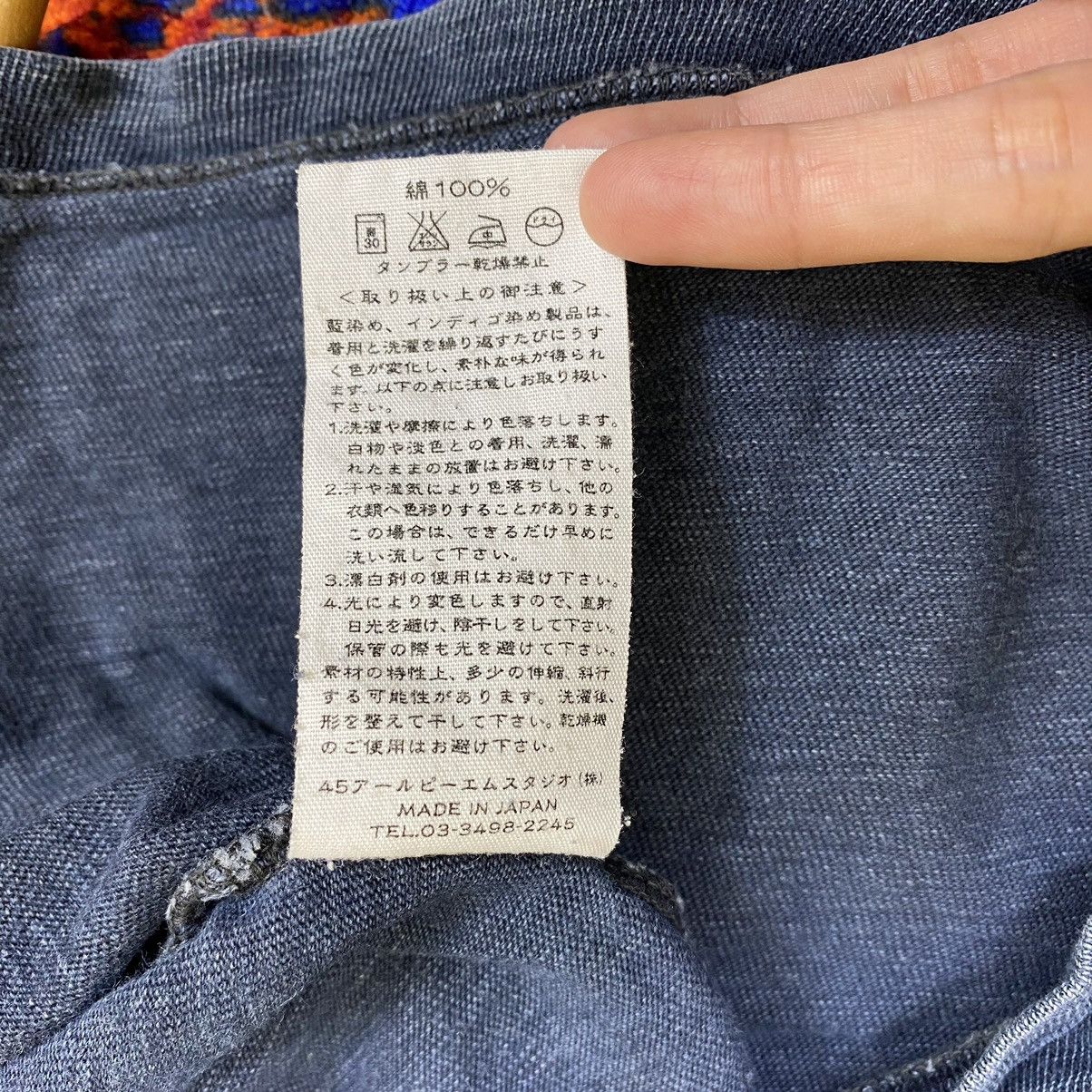 45rpm × Japanese Brand × Vintage Vintage 45RPM STUDIO Japanese Brand Collar Button Up Indigo Size US M / EU 48-50 / 2 - 6 Thumbnail