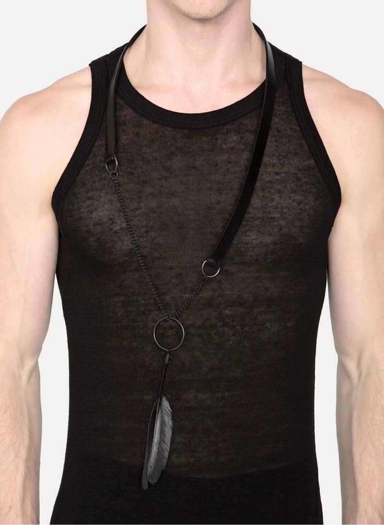 Ann Demeulemeester ann demeulemeester leather feather necklace Size ONE SIZE - 4 Thumbnail