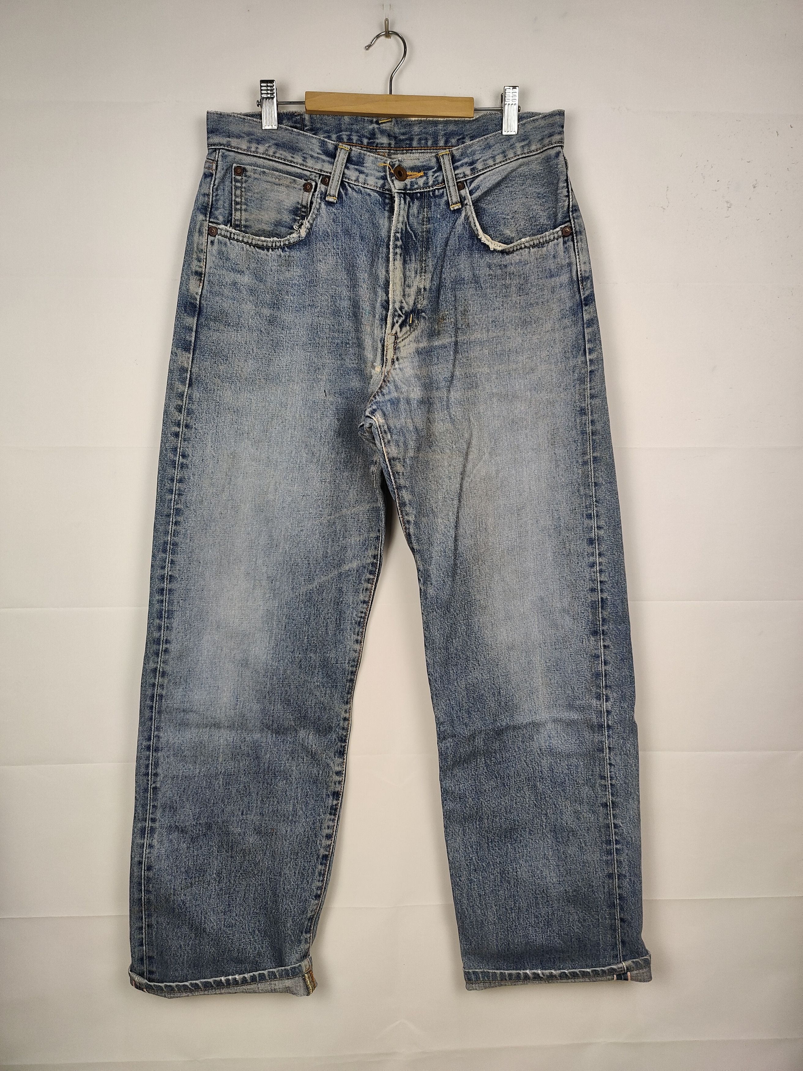 Edwin Vintage Edwin Distressed Selvedge Denim Pant Size US 30 / EU 46 - 1 Thumbnail