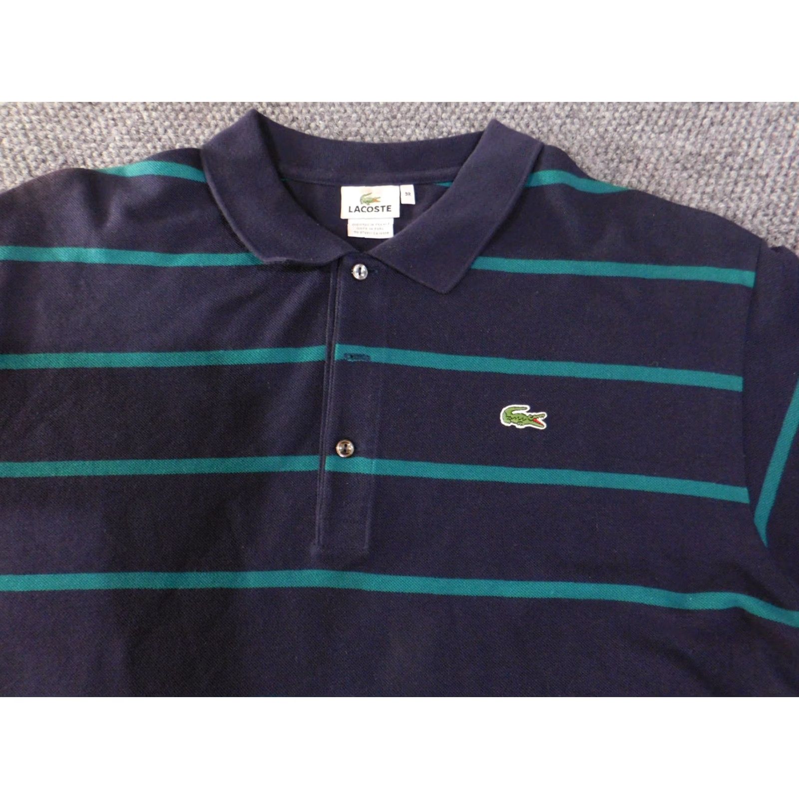 Lacoste Lacoste Polo Shirt Mens XL Striped Classic Croc Preppy Golf Tennis Casual Size US XL / EU 56 / 4 - 6 Thumbnail