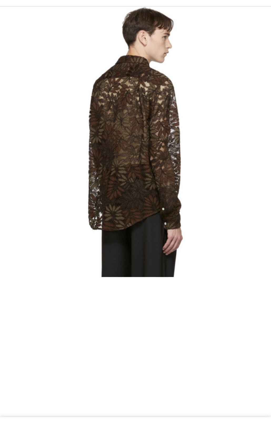 Hope Hope Stockholm brwon air clean lace shirt Size US M / EU 48-50 / 2 - 5 Thumbnail
