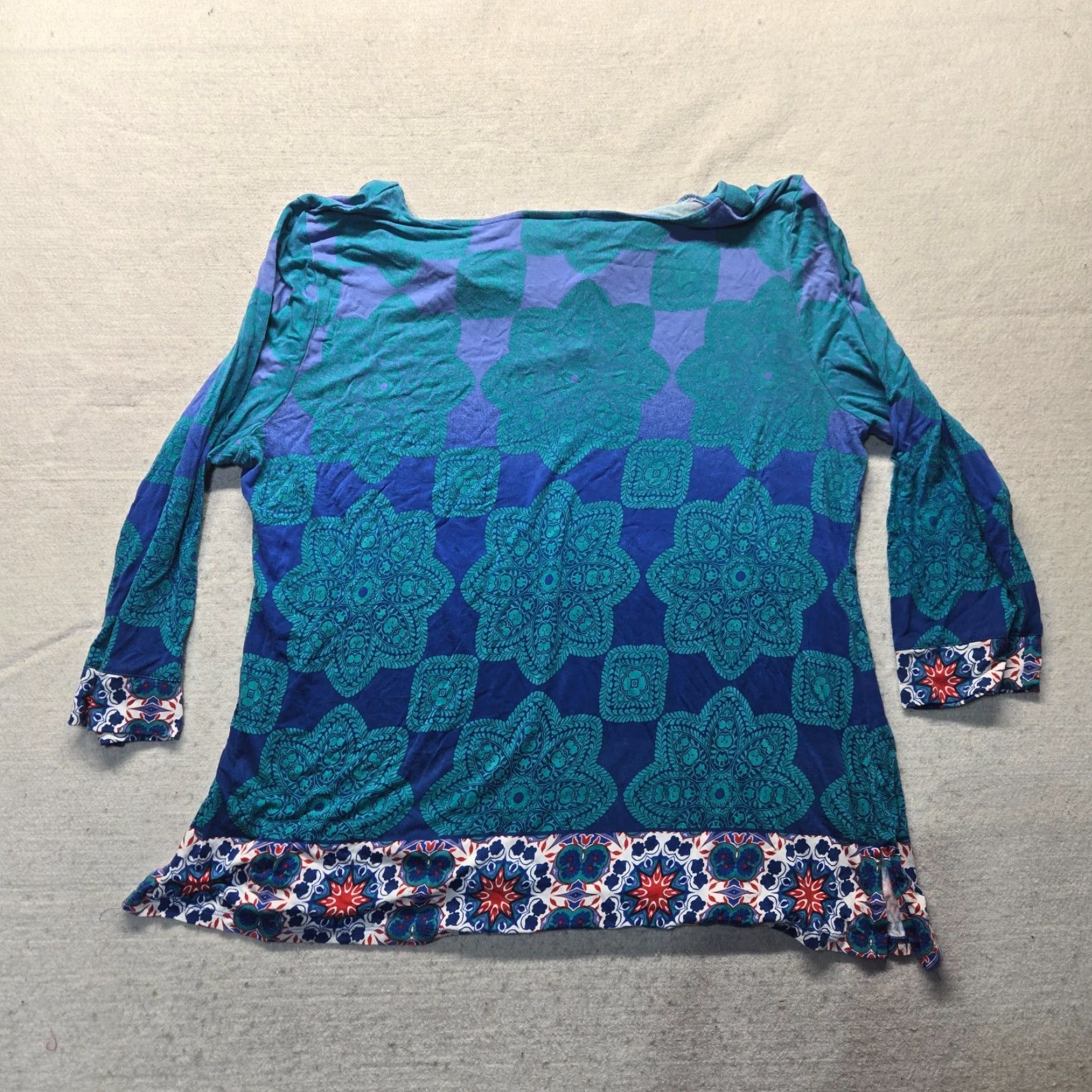 Vintage Ruby Rd Shirt Women's T-Shirt XL Blue 3/4 Sleeve Adult XL Blue Ruby Rd Shirt 3/4 Sleeve Women’s XL Blue Size XL / US 12-14 / IT 48-50 - 7 Thumbnail