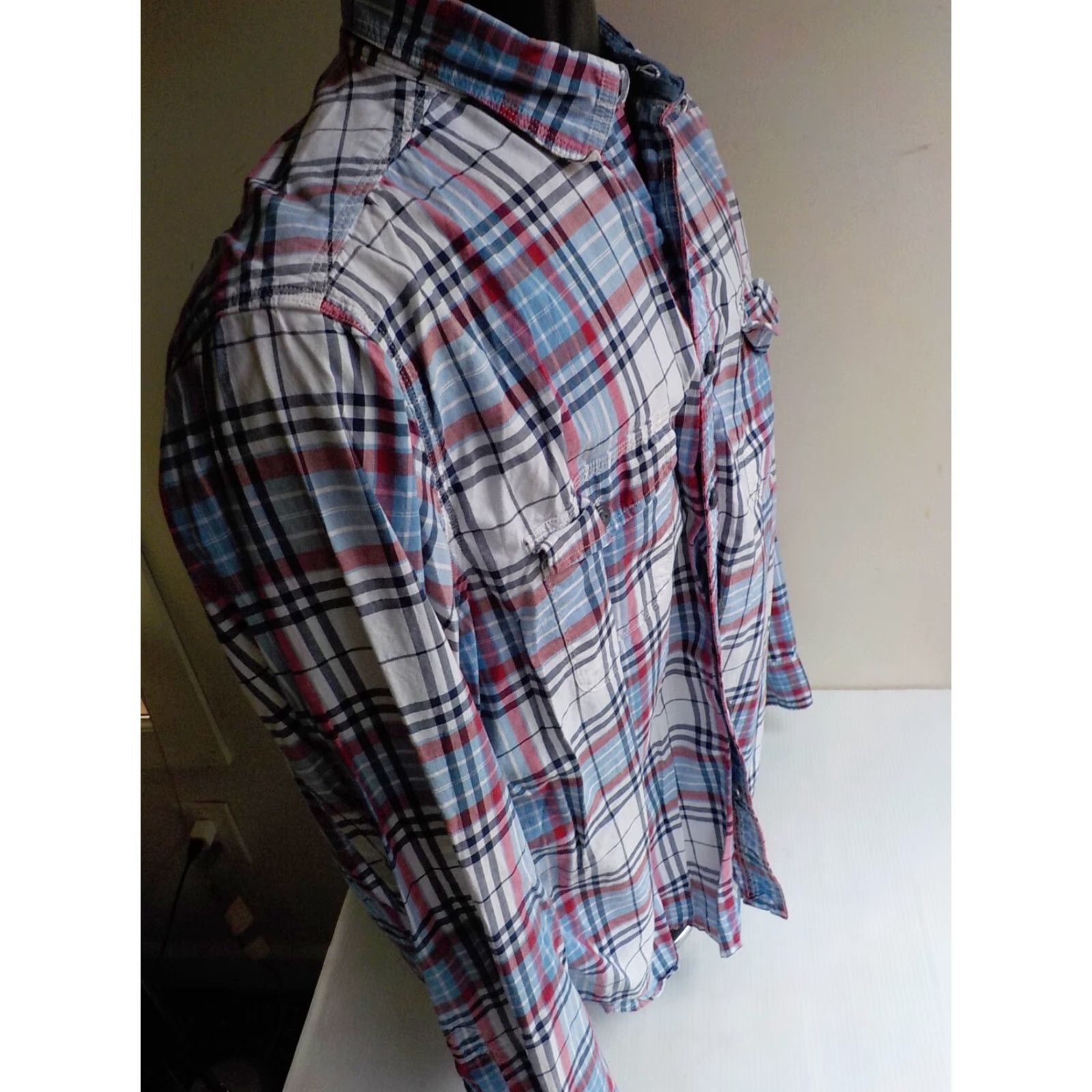 Lucky Brand LUCKY BRAND Long Sleeve Button Front Plaid Shirt Cotton LG Multicolor Mens Size US L / EU 52-54 / 3 - 3 Thumbnail