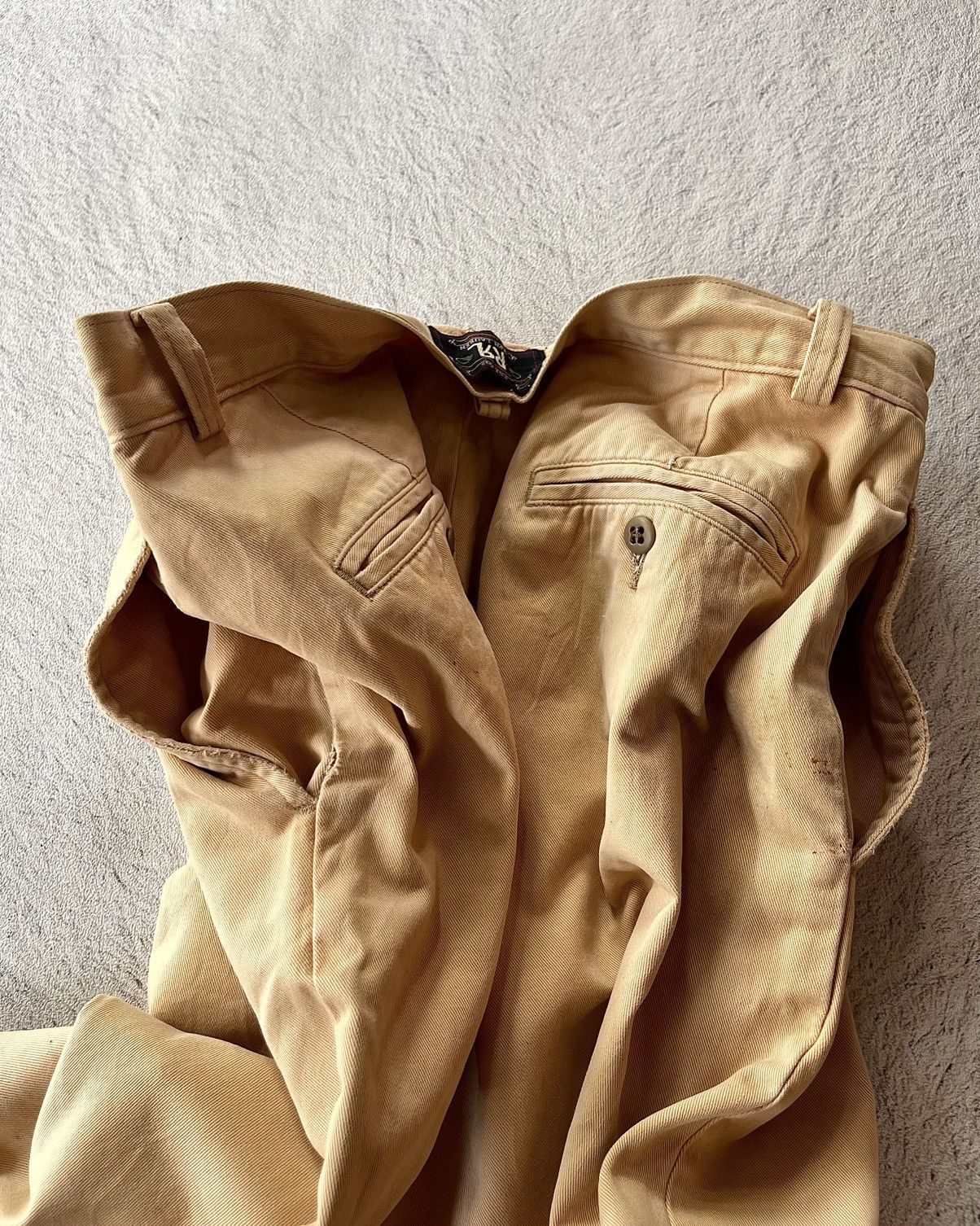 RRL Ralph Lauren 90s RRL Khaki Chino Wide Leg Fit Size US 30 / EU 46 - 10 Thumbnail