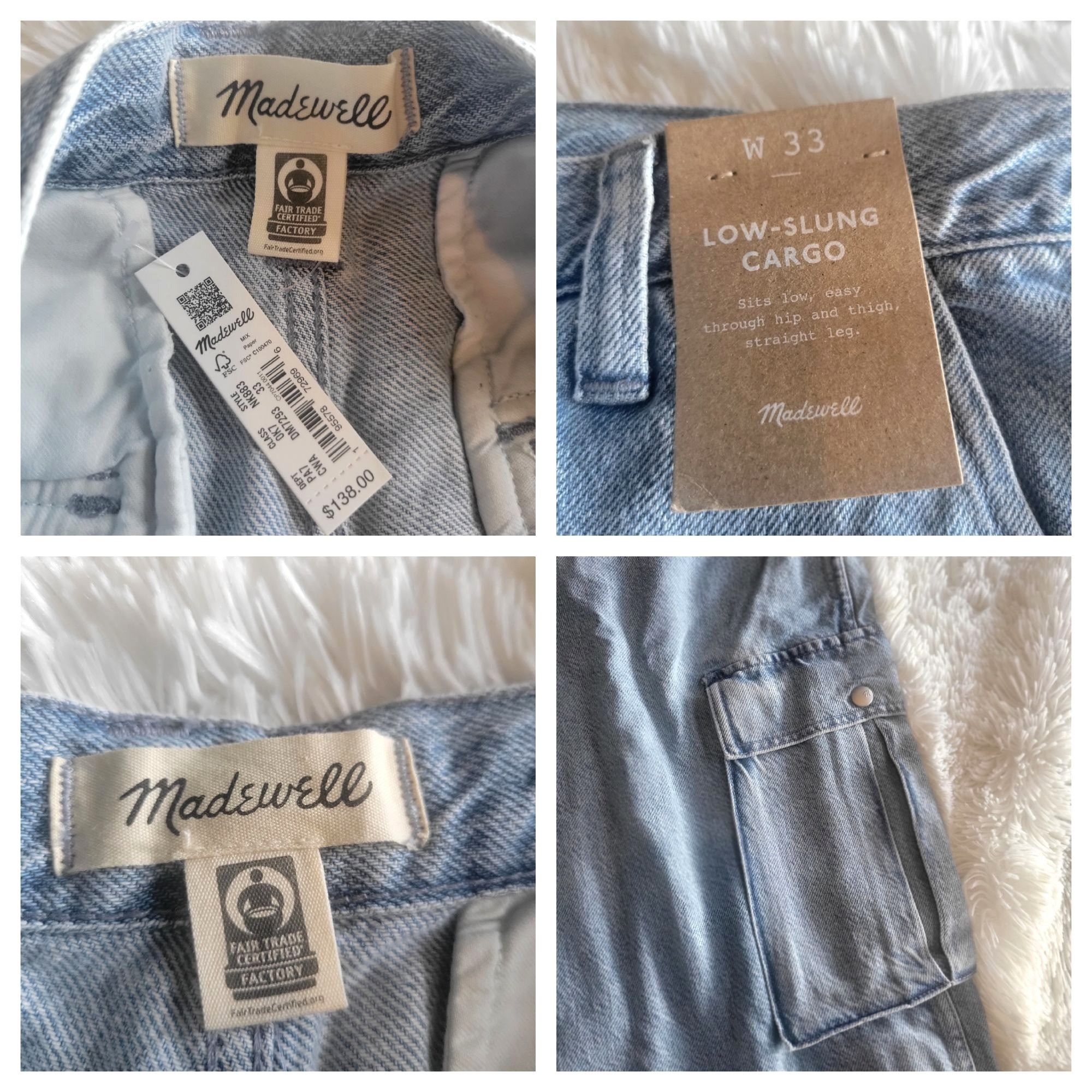 Madewell Madewell Low-Slung Cargo Denim Women's Pants In Coleman Wa Size 33" - 7 Thumbnail