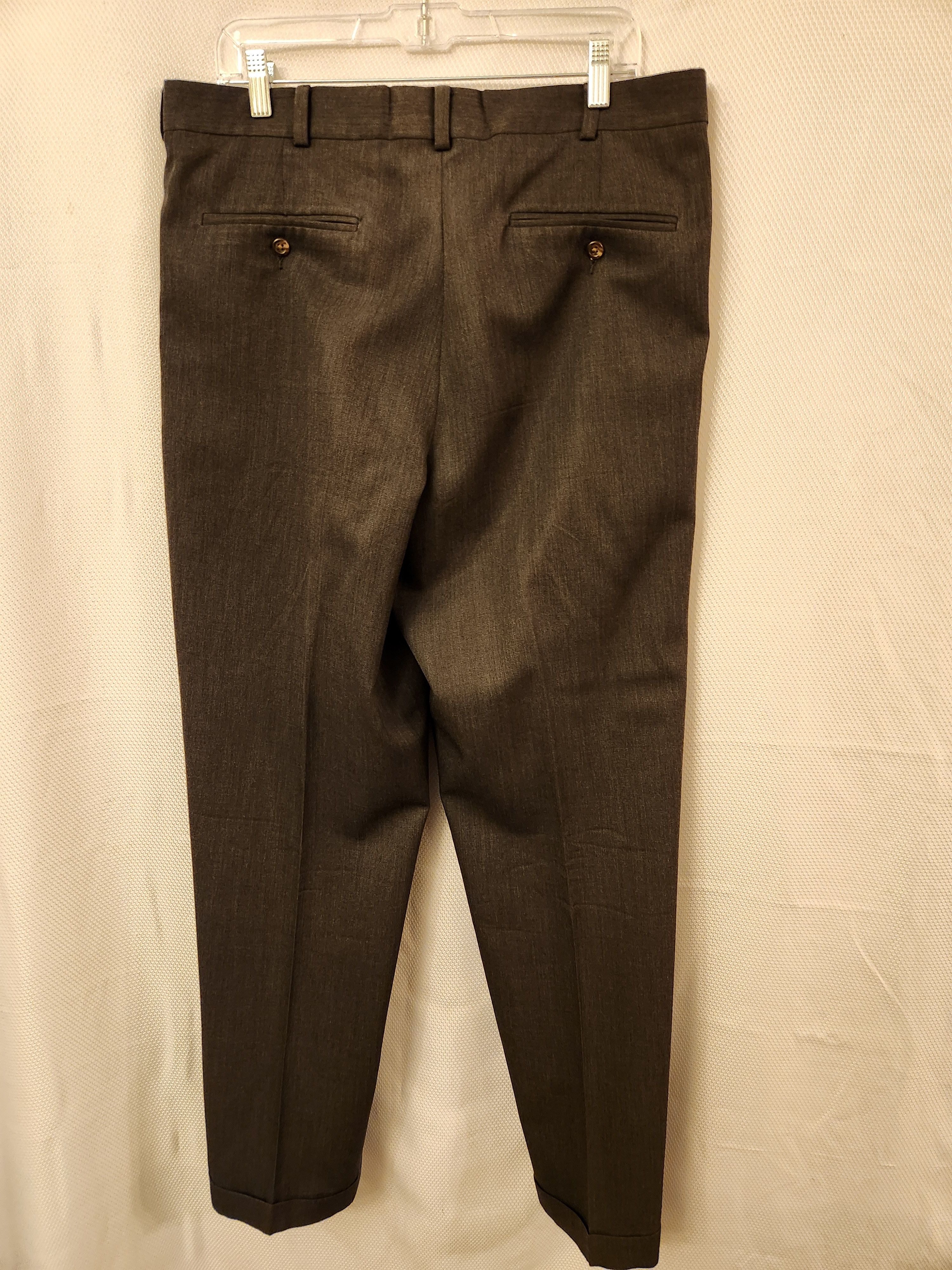 Eddie Bauer Vintage 90's Men's 100% Cotton Pleated Gray Front Pants Size US 36 / EU 52 - 2 Thumbnail