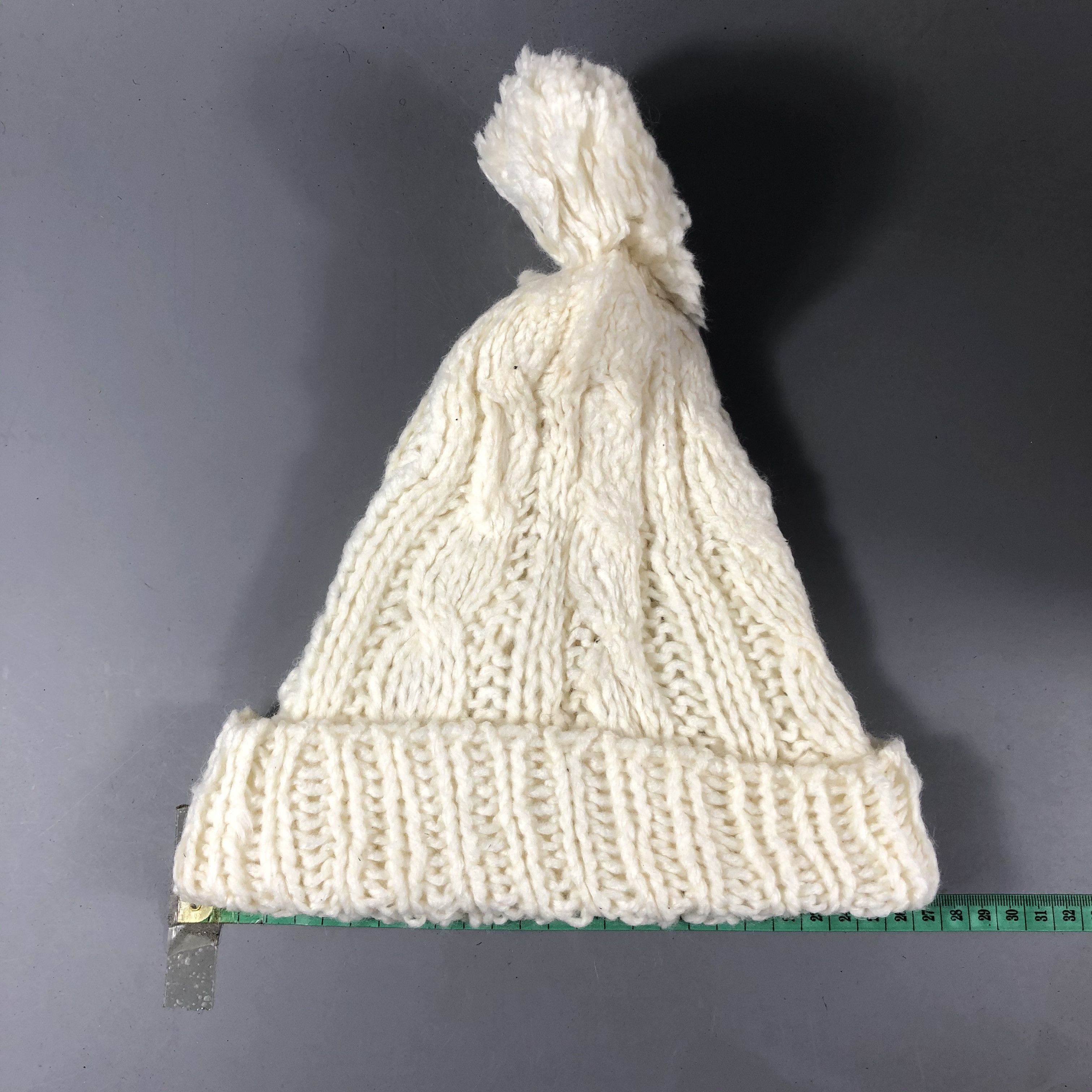 Japanese Brand Cable Knit Beanie Crochet Snowcap Hat Size ONE SIZE - 3 Thumbnail