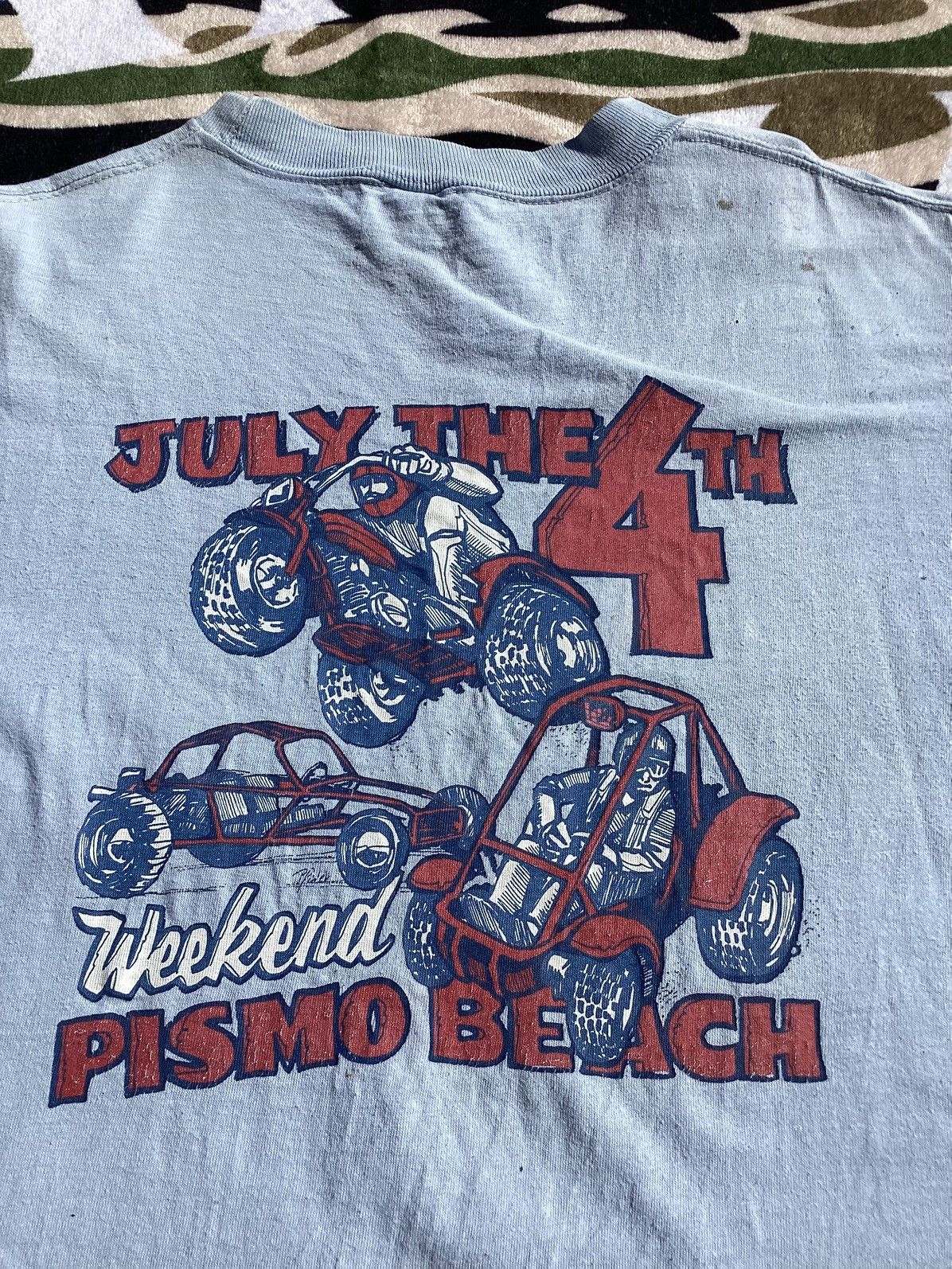 Anvil Vtg 80s July 4 weekend Pismo Beach single stitch USA made T Size US L / EU 52-54 / 3 - 2 Thumbnail