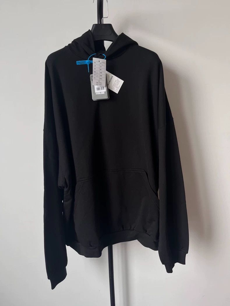 Balenciaga Balenciaga Solid Logo print hooded sweatshirt Size US XL / EU 56 / 4 - 2 Thumbnail